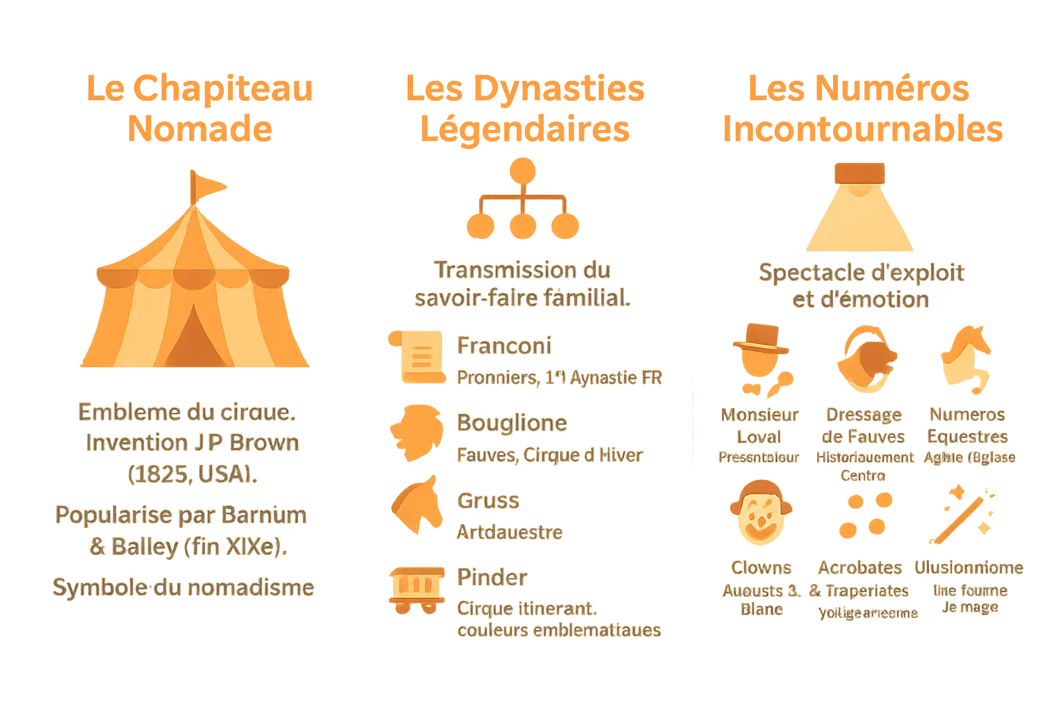 Illustration de l'âge d'or du cirque traditionnel