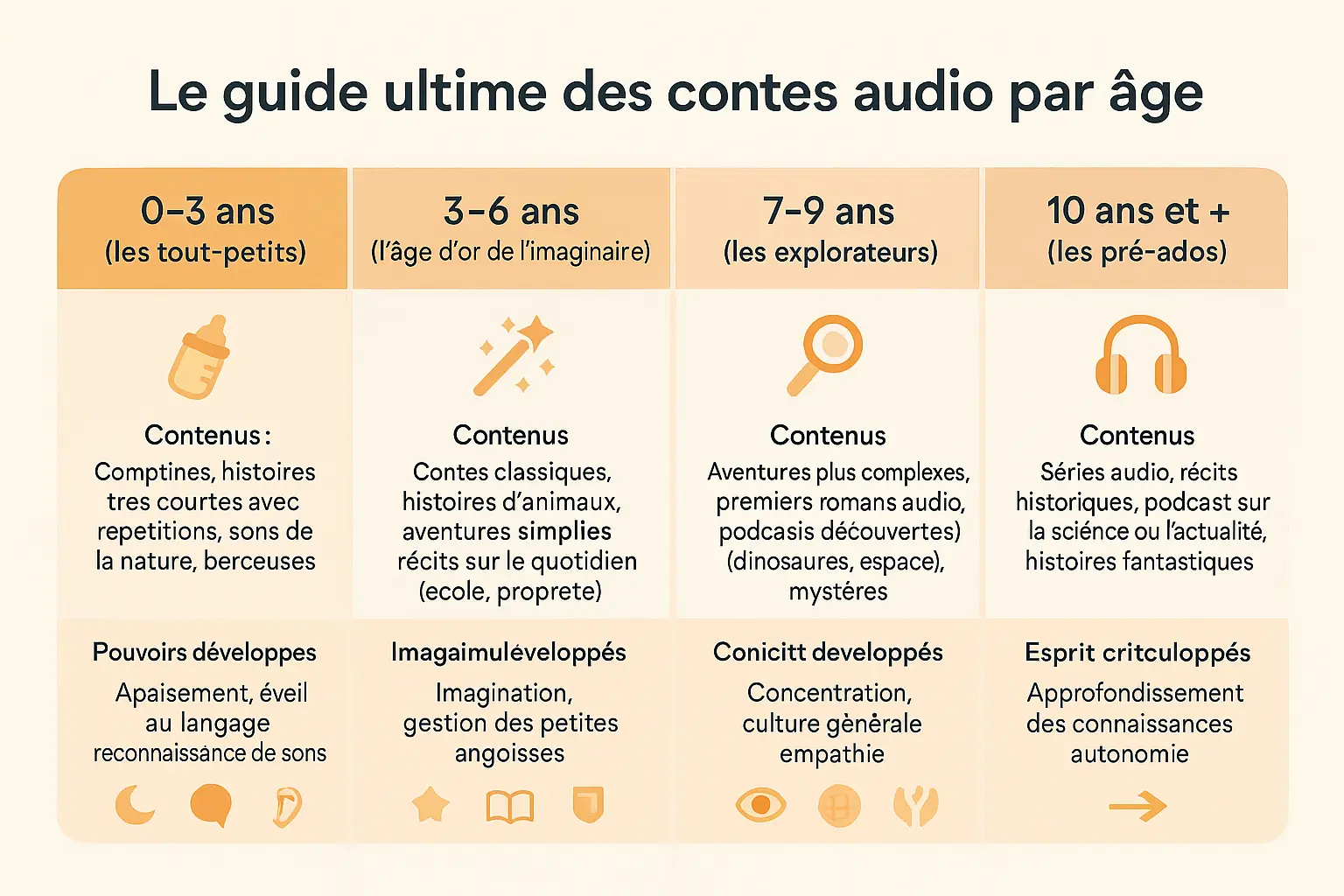 le guide ultime des contes audio par age