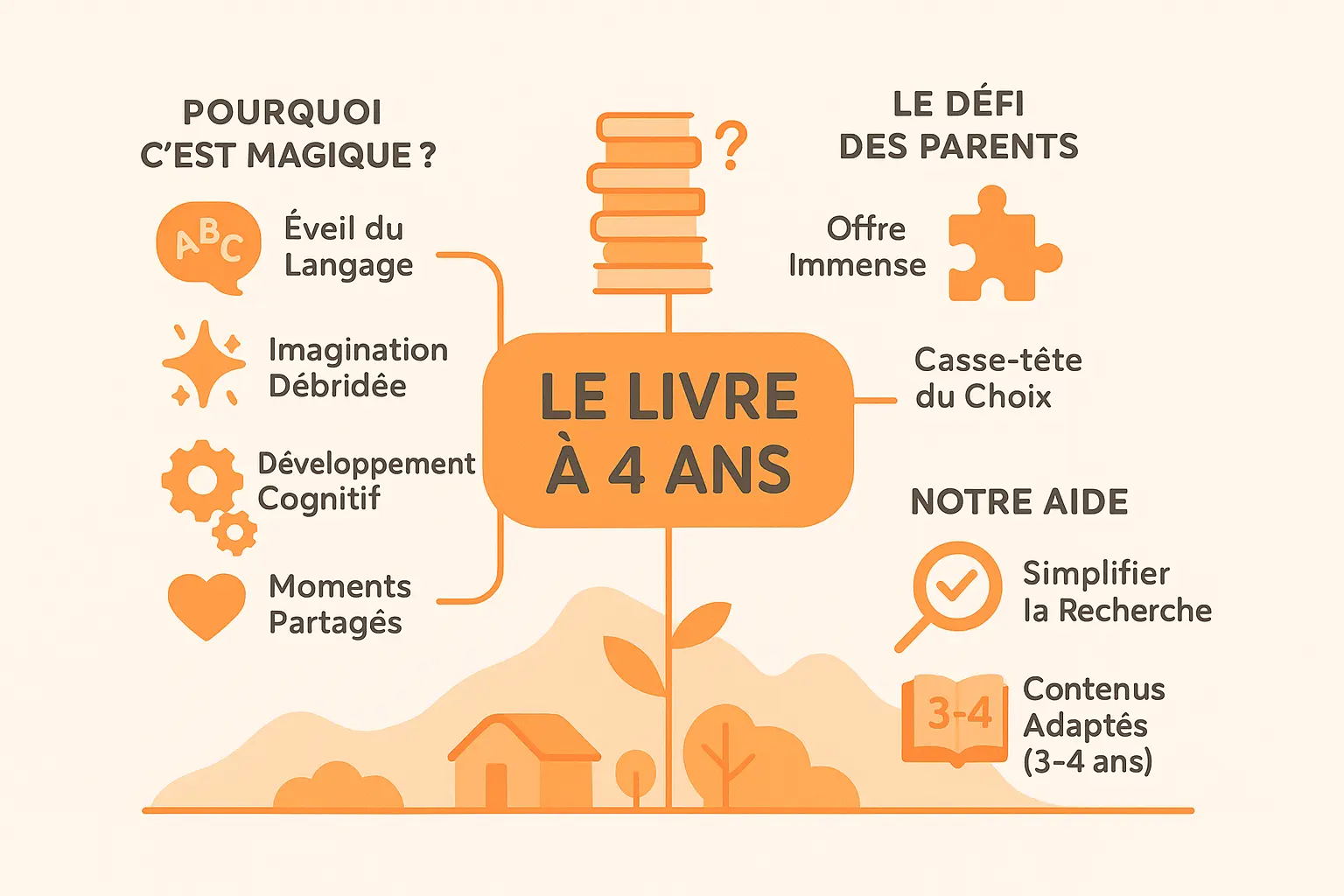 Enfant de 4 ans lisant un livre avec ses parents