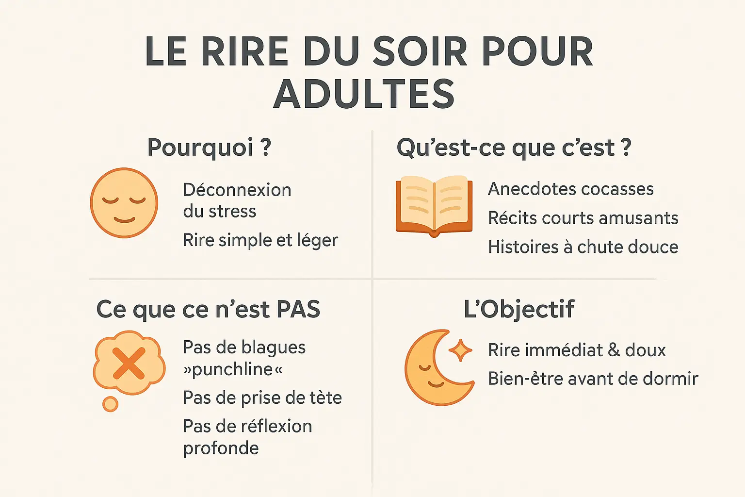 Histoire du soir drôle : dodo rigolo en 1 clic 🤣 4 Illustration d'un couple riant ensemble avant de dormir, ambiance douce et apaisante
