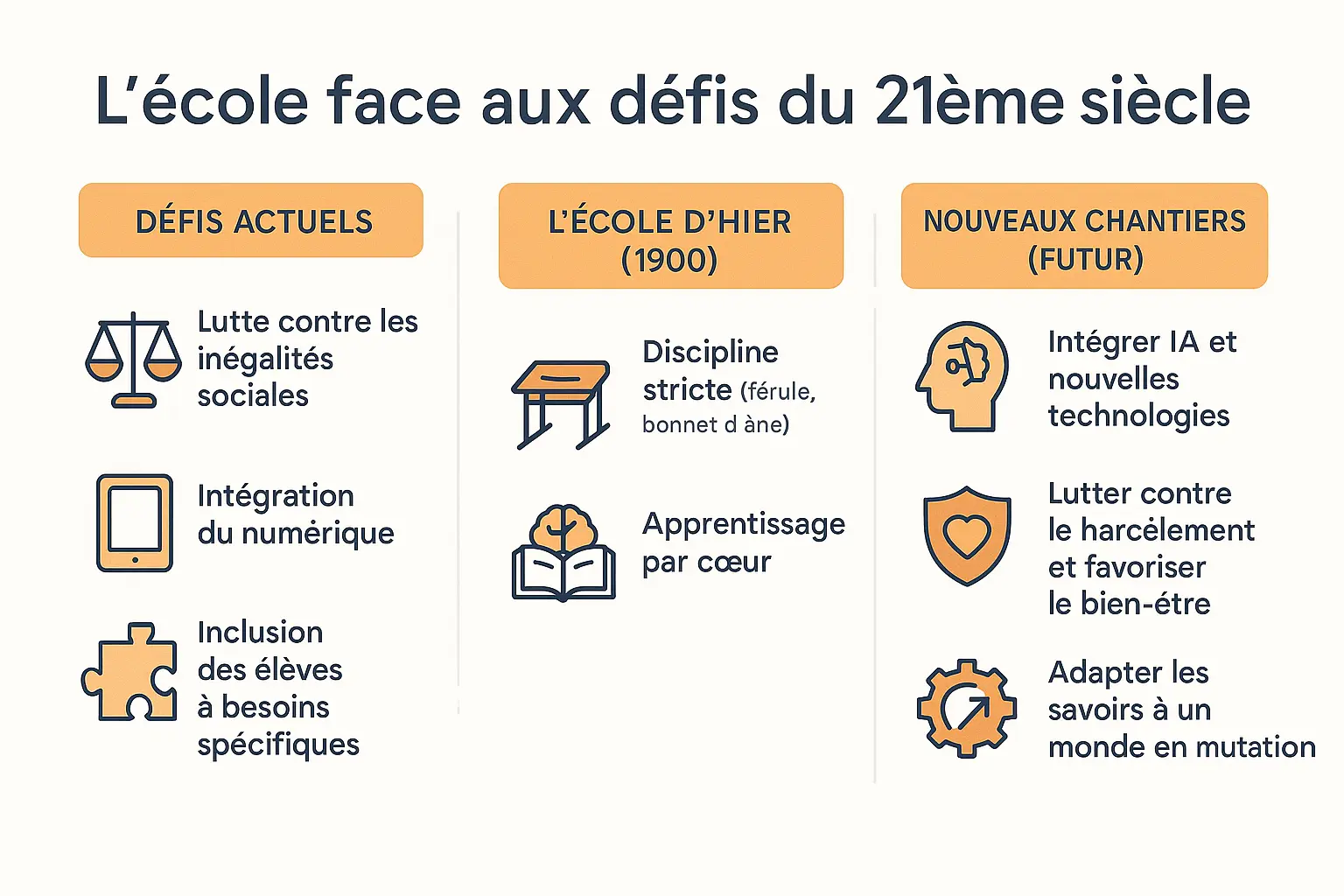 Illustration d'une classe moderne avec tablettes numériques et enfants de divers horizons