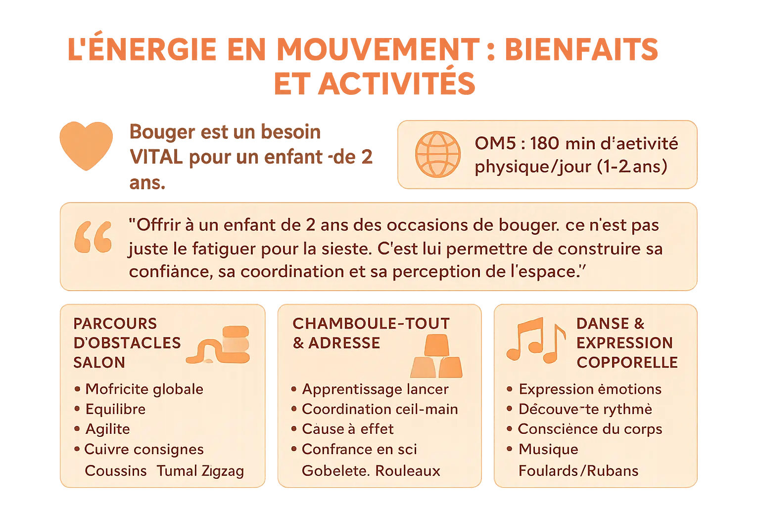 Enfant jouant avec des coussins dans un parcours d'obstacles à la maison