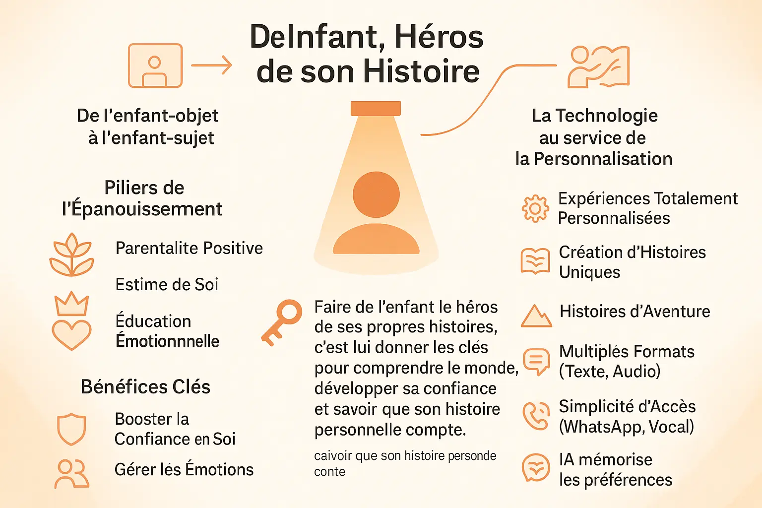 Illustration de l'enfant héros de son histoire