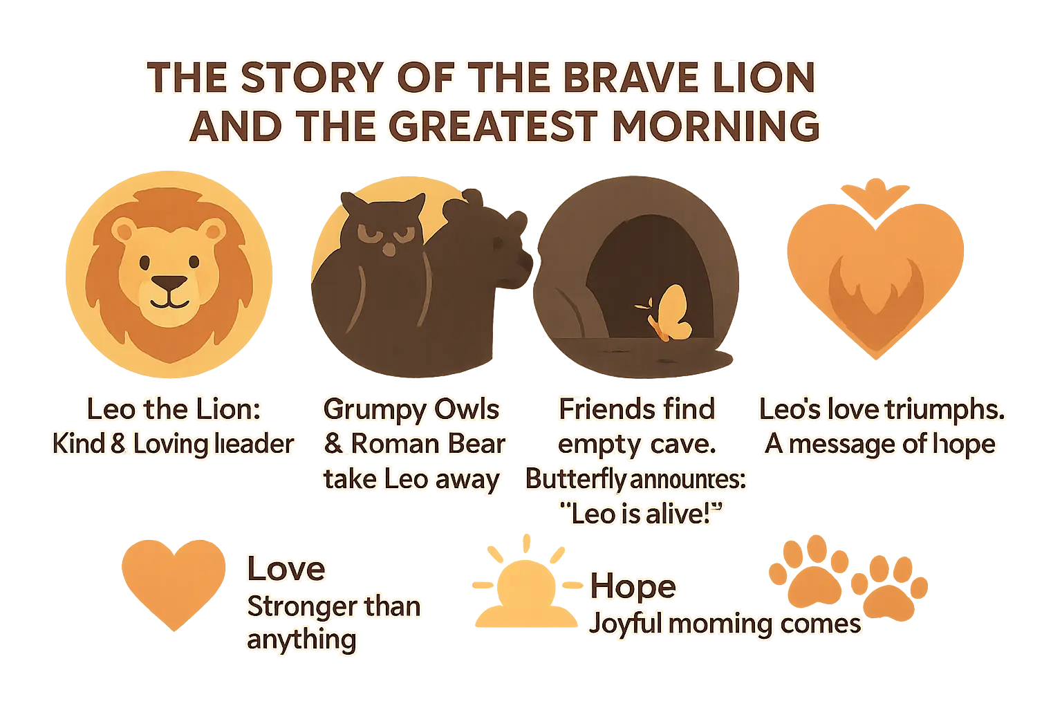 Leo the Lion Easter Story Infographic