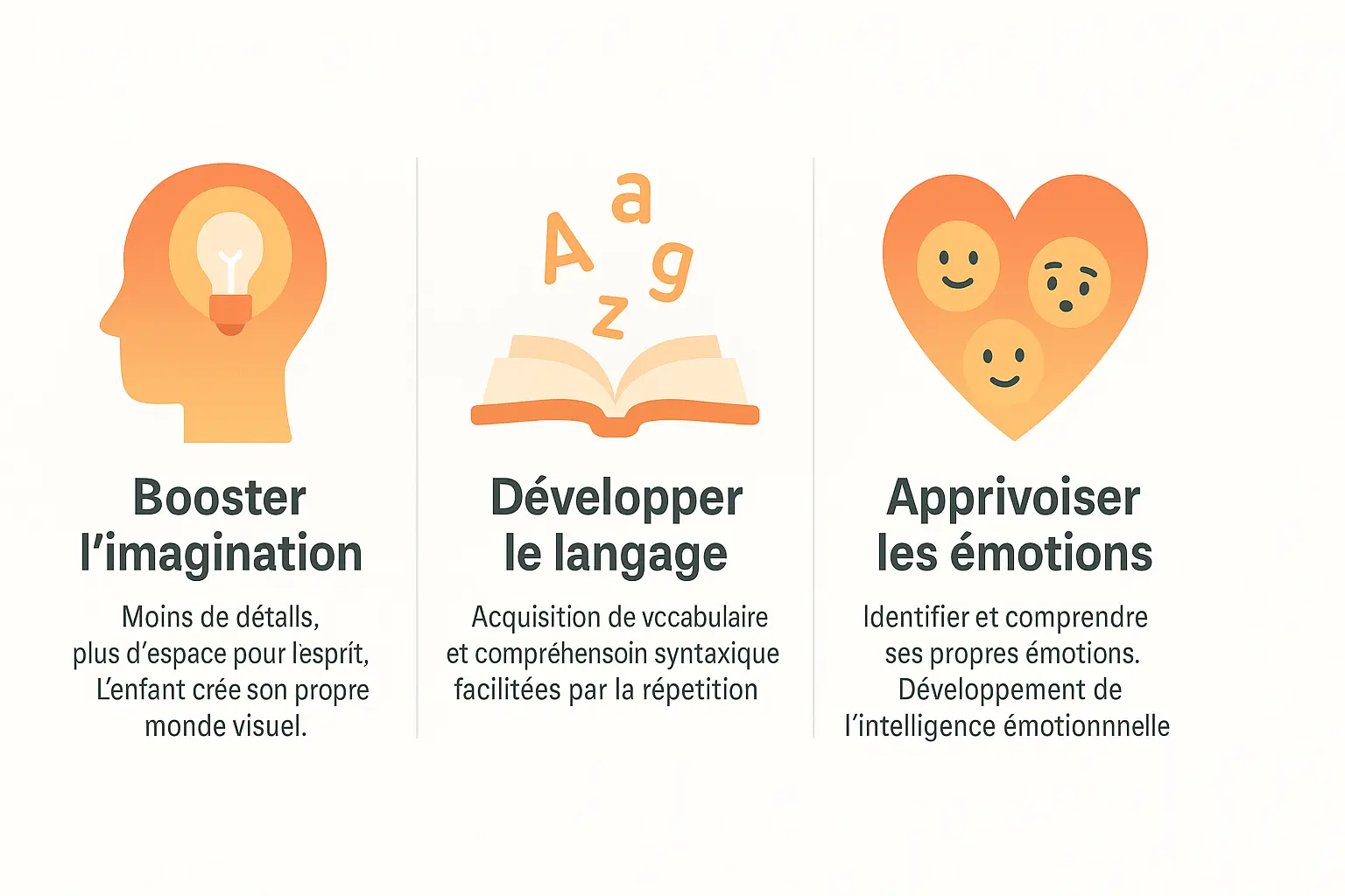 Illustration des bienfaits des histoires courtes pour les enfants