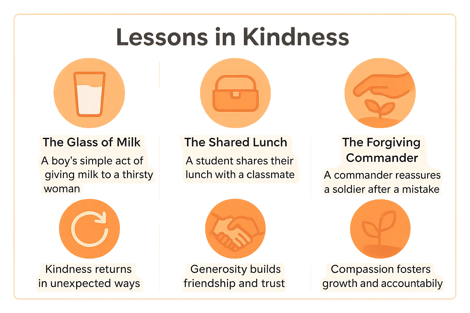 Illustration of kindness lessons