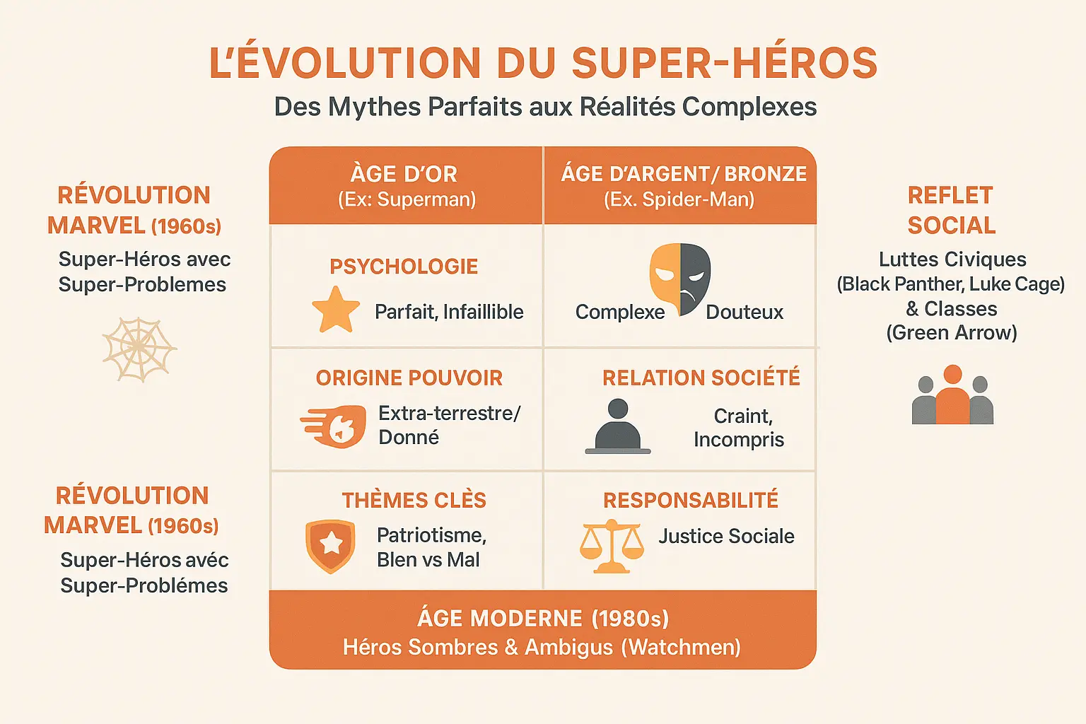 levolution du super heros