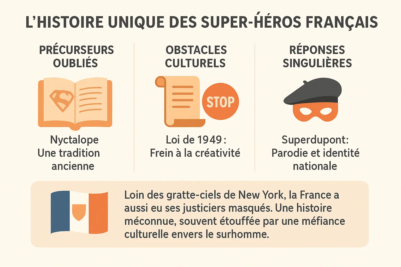 Histoire superhéros : de la mythologie au comic perso 🦸 5 Illustration des super-héros français