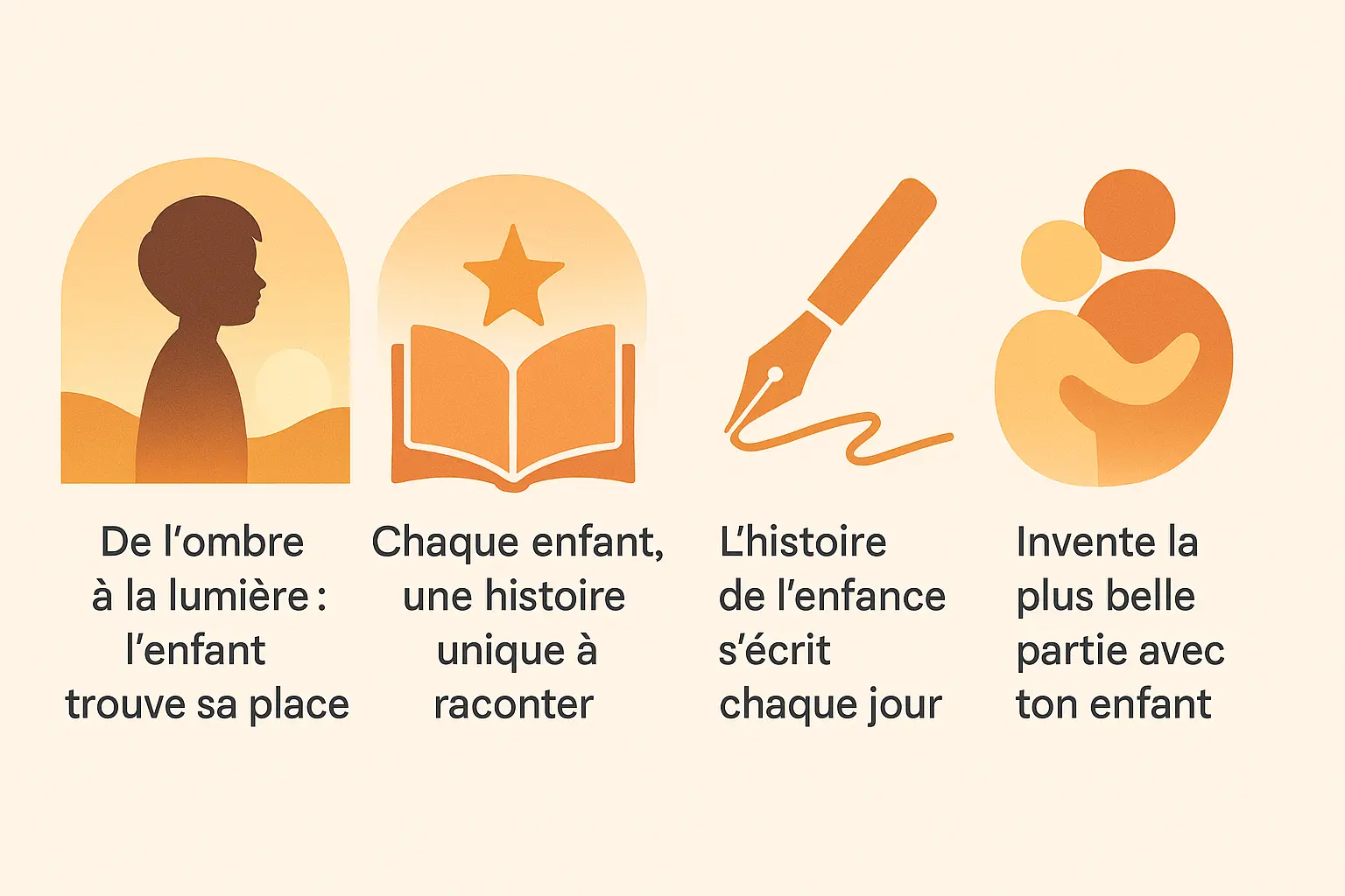 Illustration d'un enfant plongé dans un livre magique