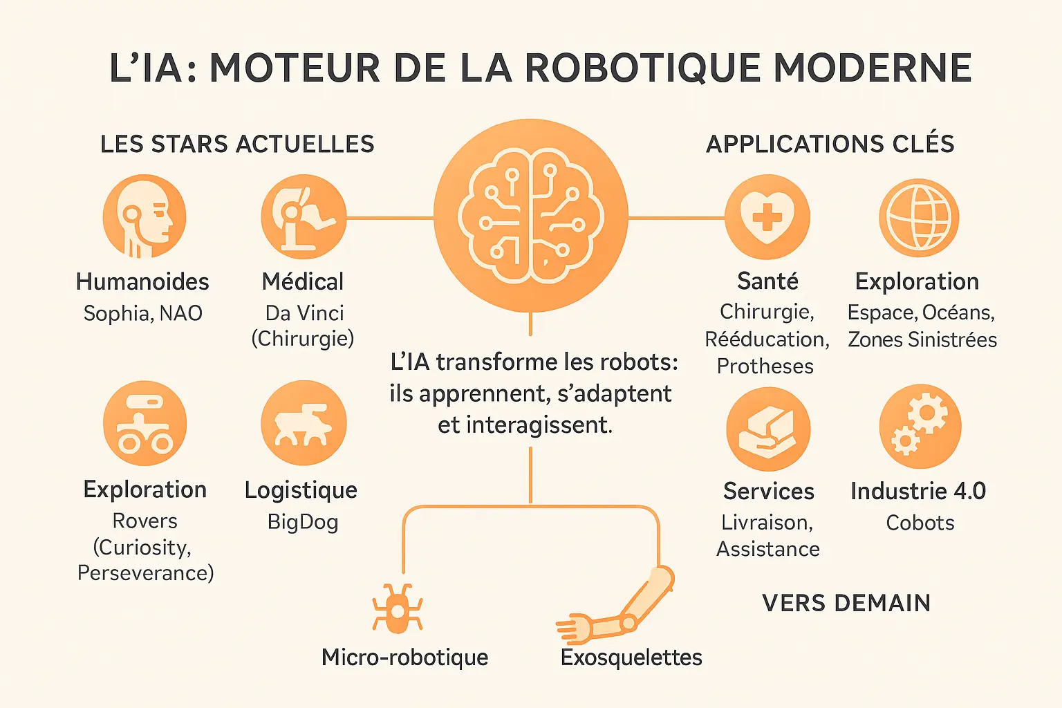 Illustration de robots modernes
