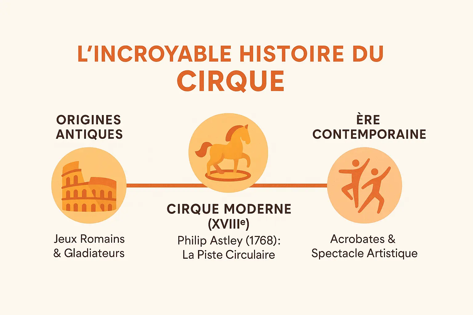 Illustration historique du cirque antique à nos jours