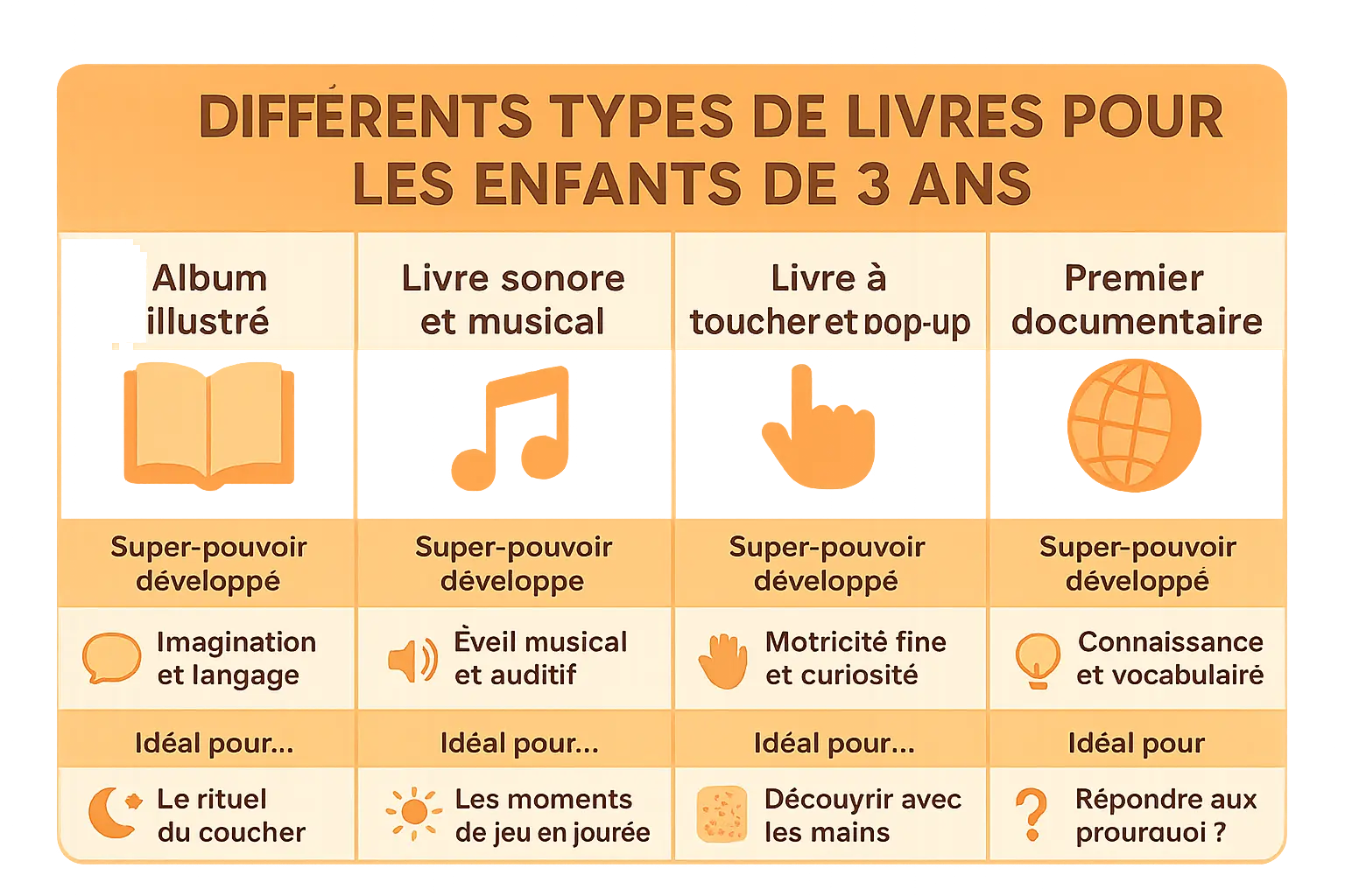 Collection de différents livres pour enfants de 3 ans
