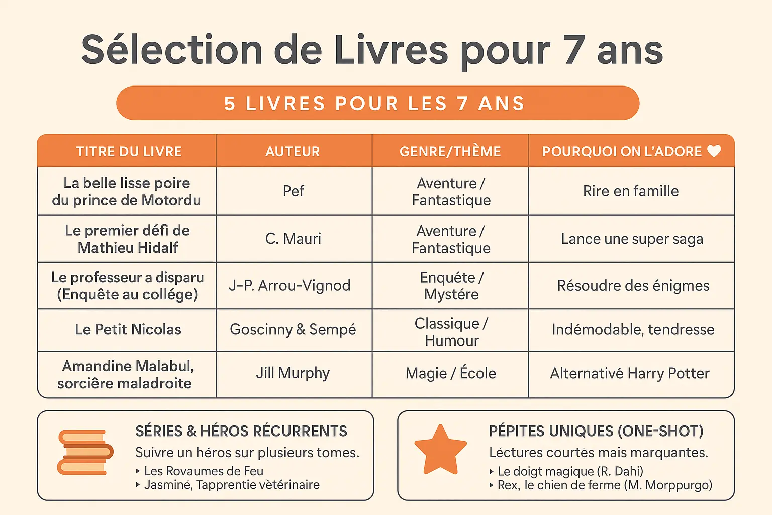 Livres pour enfants de 7 ans : sélection illustrée