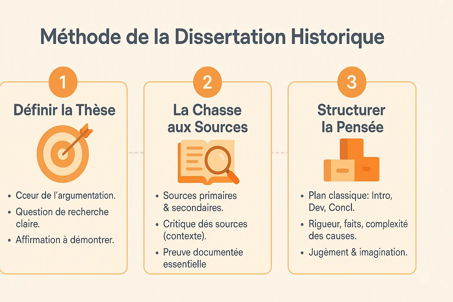 Méthode de rédaction d'un essai historique