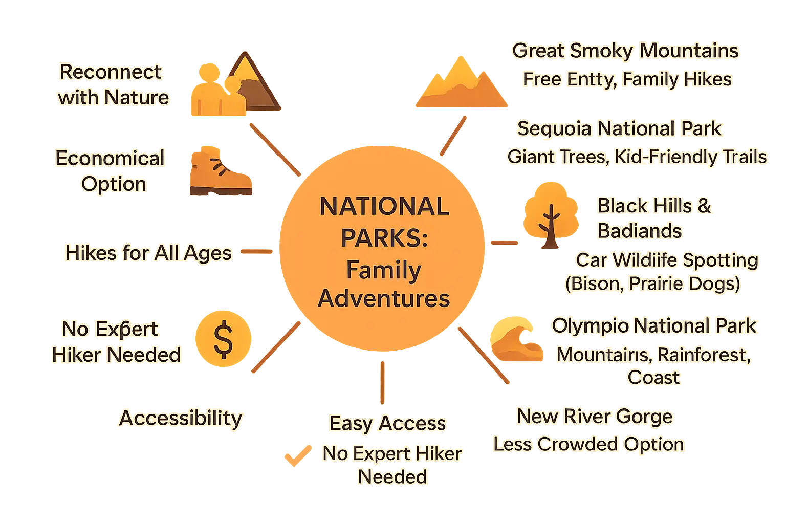 National Parks Family Adventures Infographic