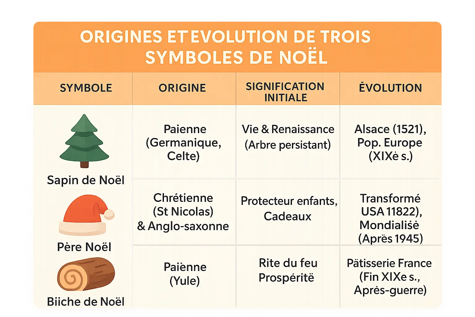 Une épopée de lumière : l'histoire de Noël à découvrir 4 Illustration des symboles de Noël