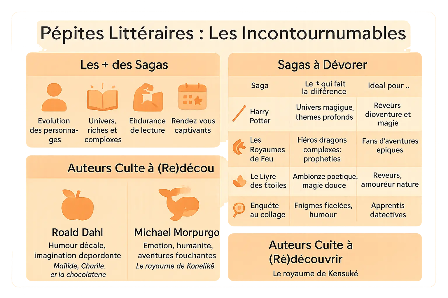 Le livre enfant 9 ans parfait ? On te guide đ 2 Illustration des sagas incontournables pour les 9-12 ans