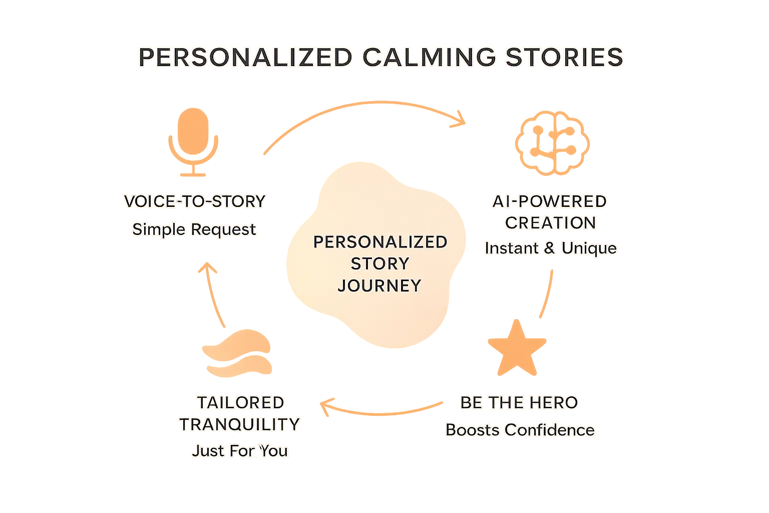 Personalized calming stories infographic