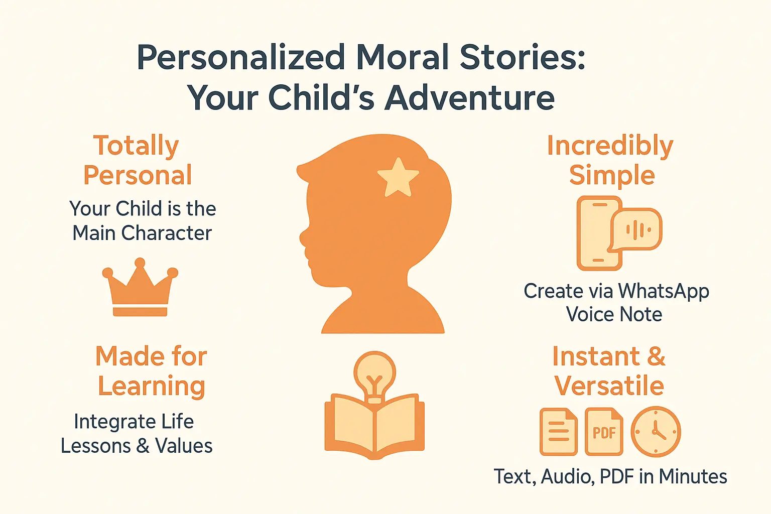 Child holding a personalized storybook with their name on it