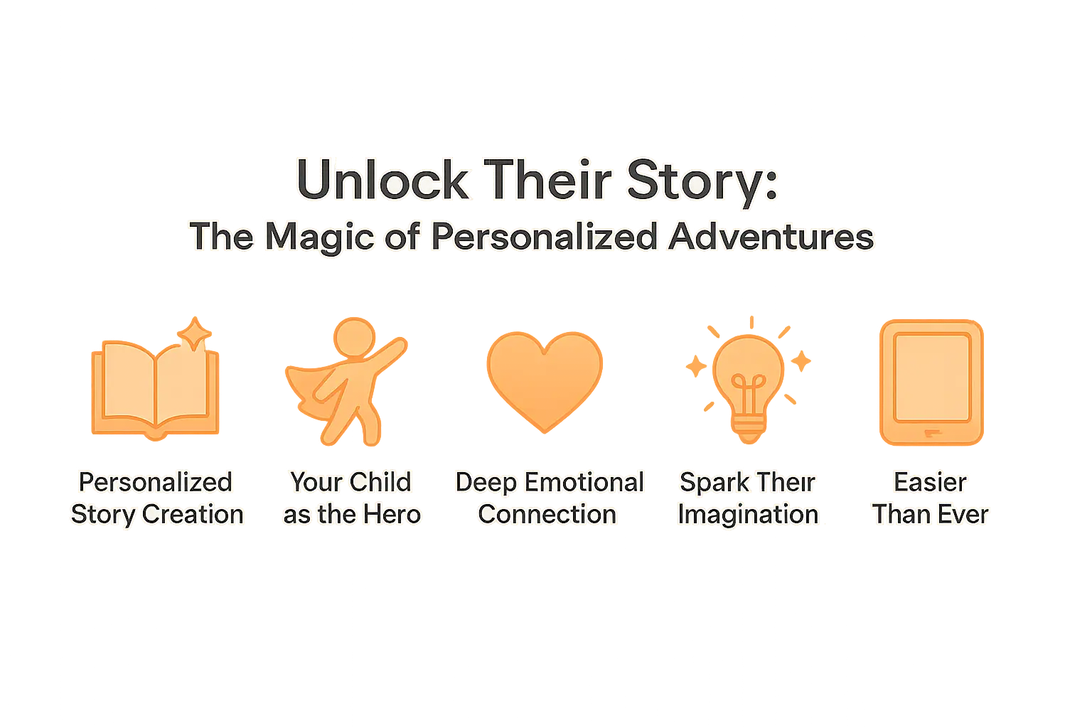 Child holding a personalized storybook with their name on the cover