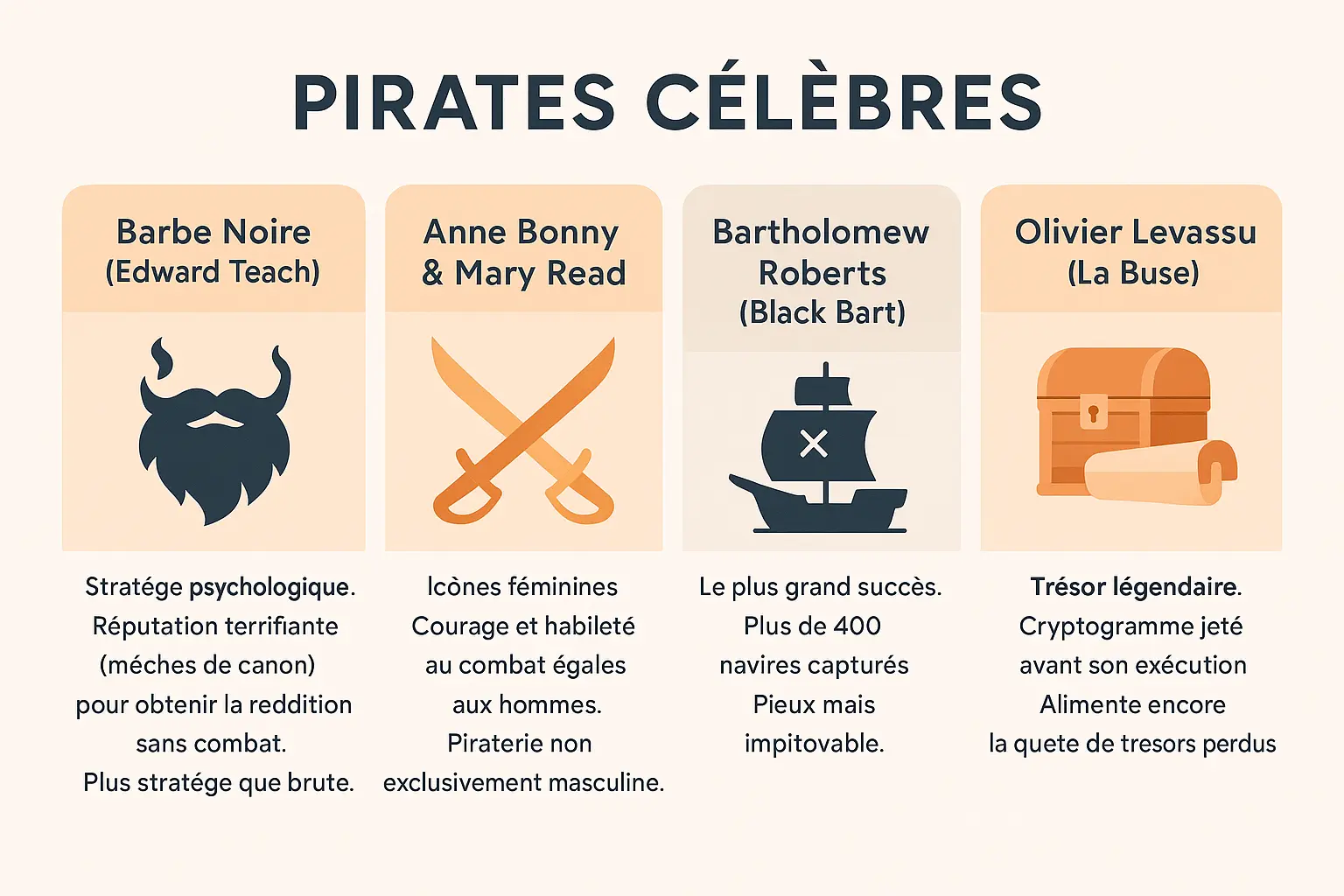 Pirates célèbres - Infographie moderne