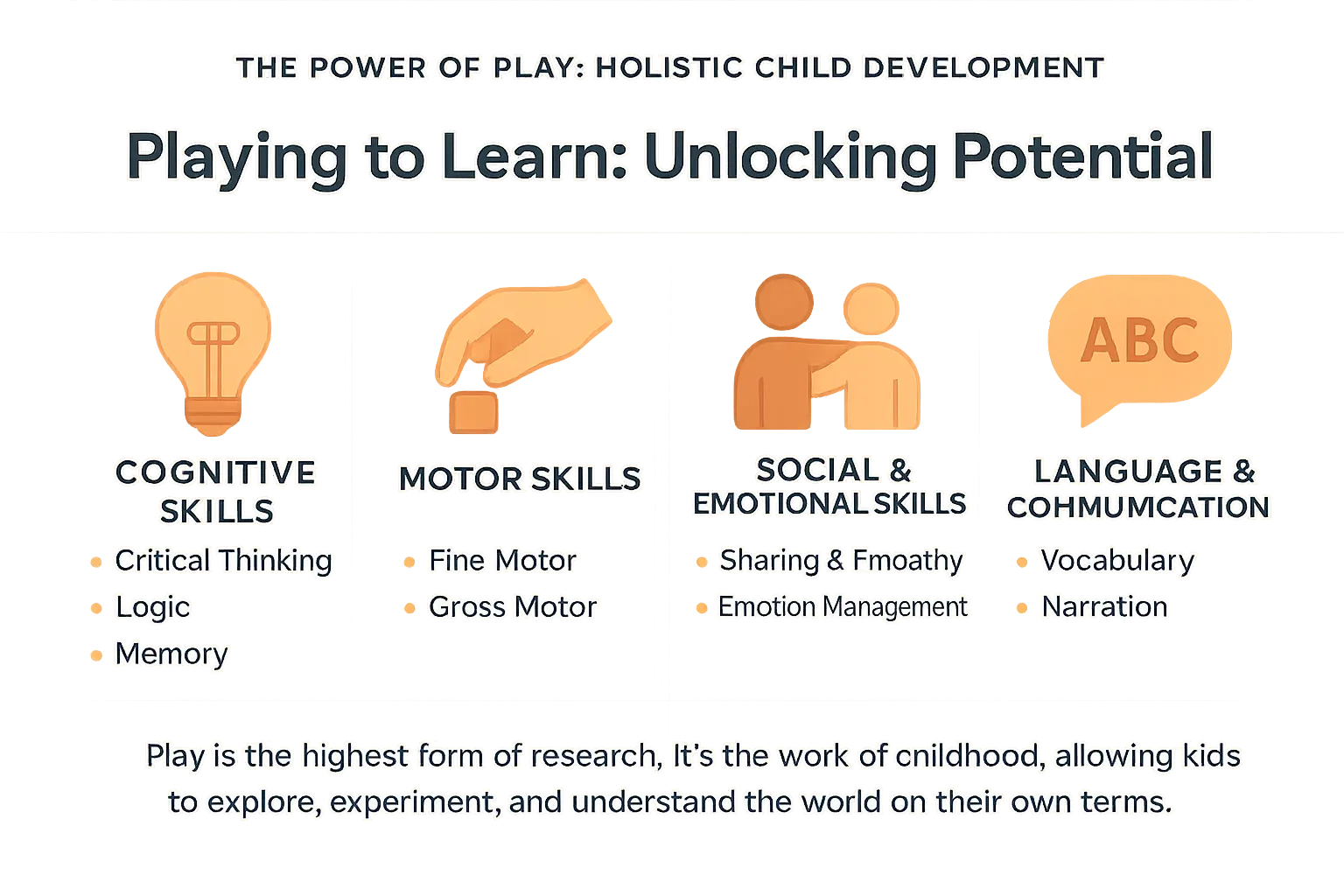 Kids playing with educational toys