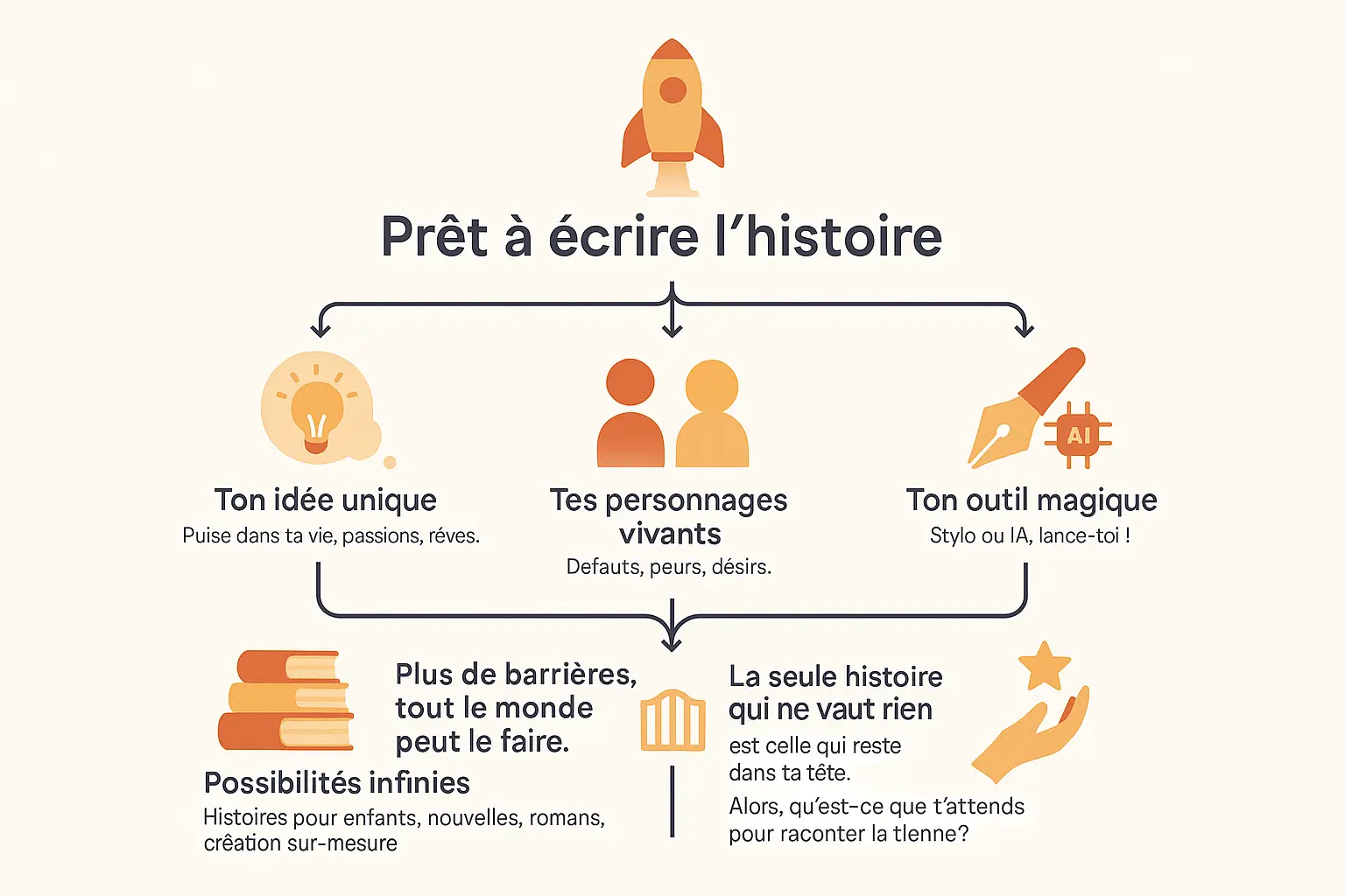 Processus de création d'histoires uniques