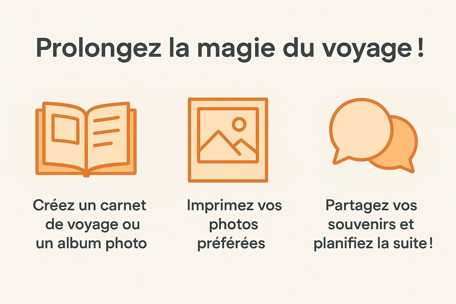 Enfant feuilletant un carnet de voyage coloré avec des parents souriants en arrière-plan