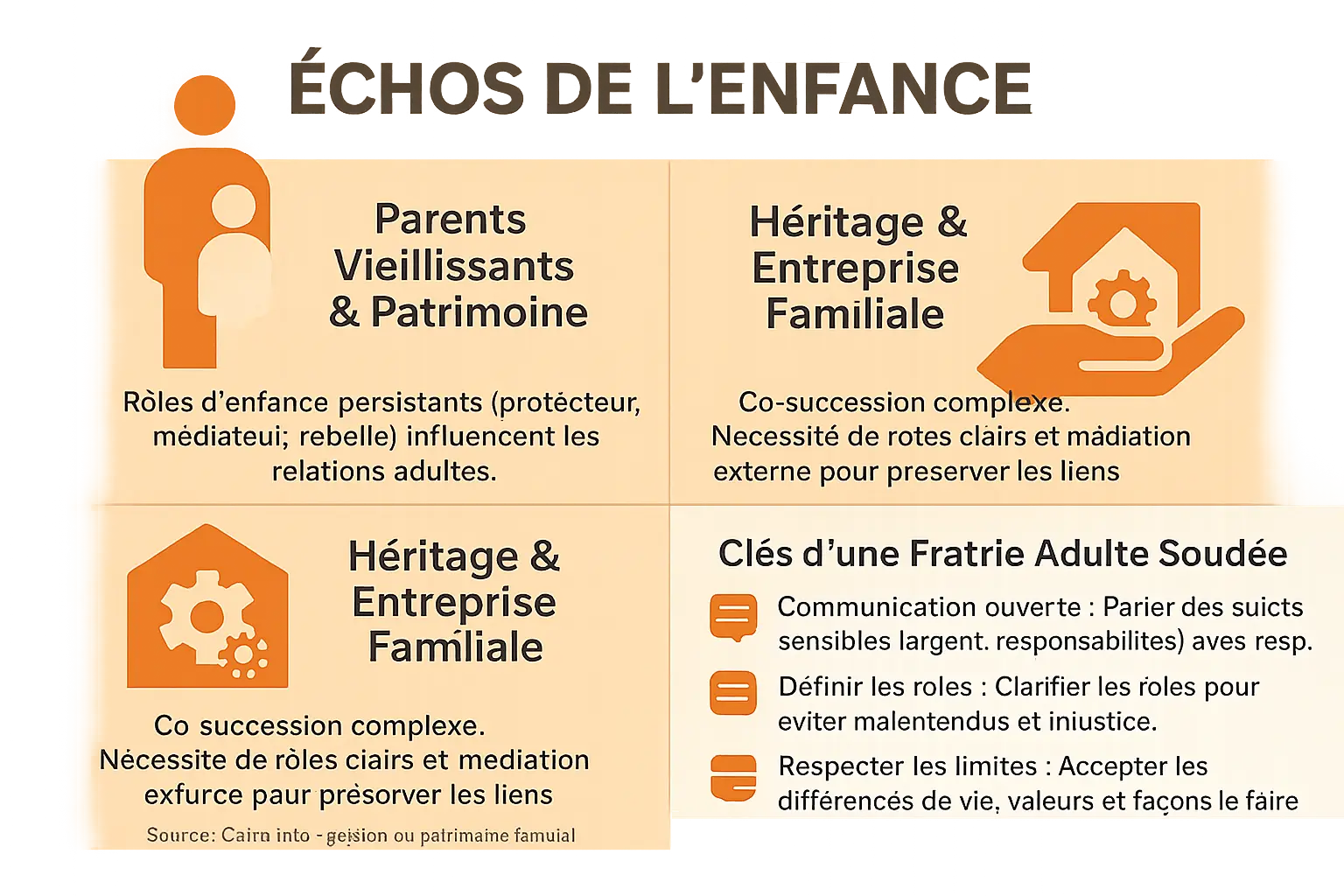Illustration des relations fraternelles à l'âge adulte