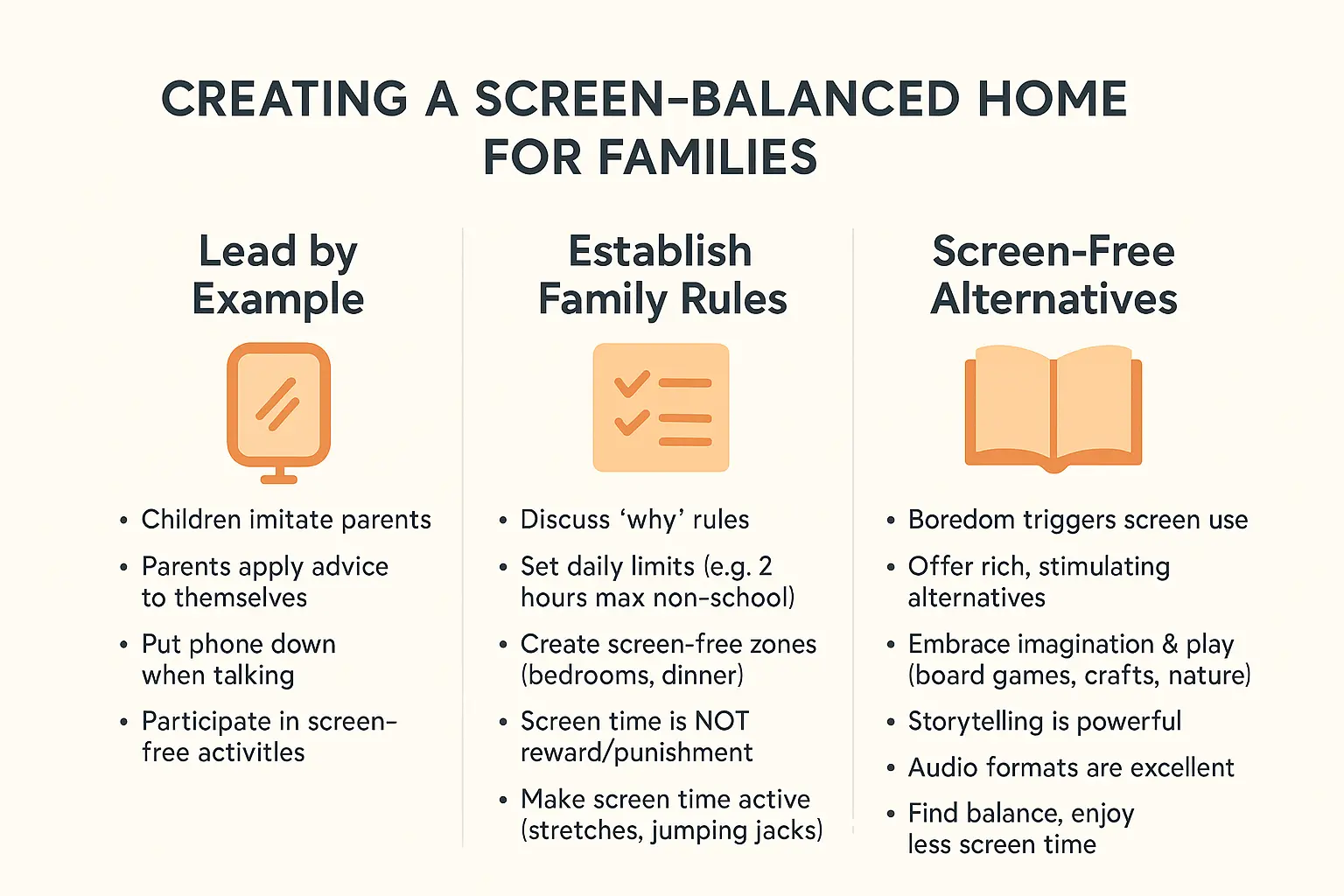 Family engaging in screen-free storytelling