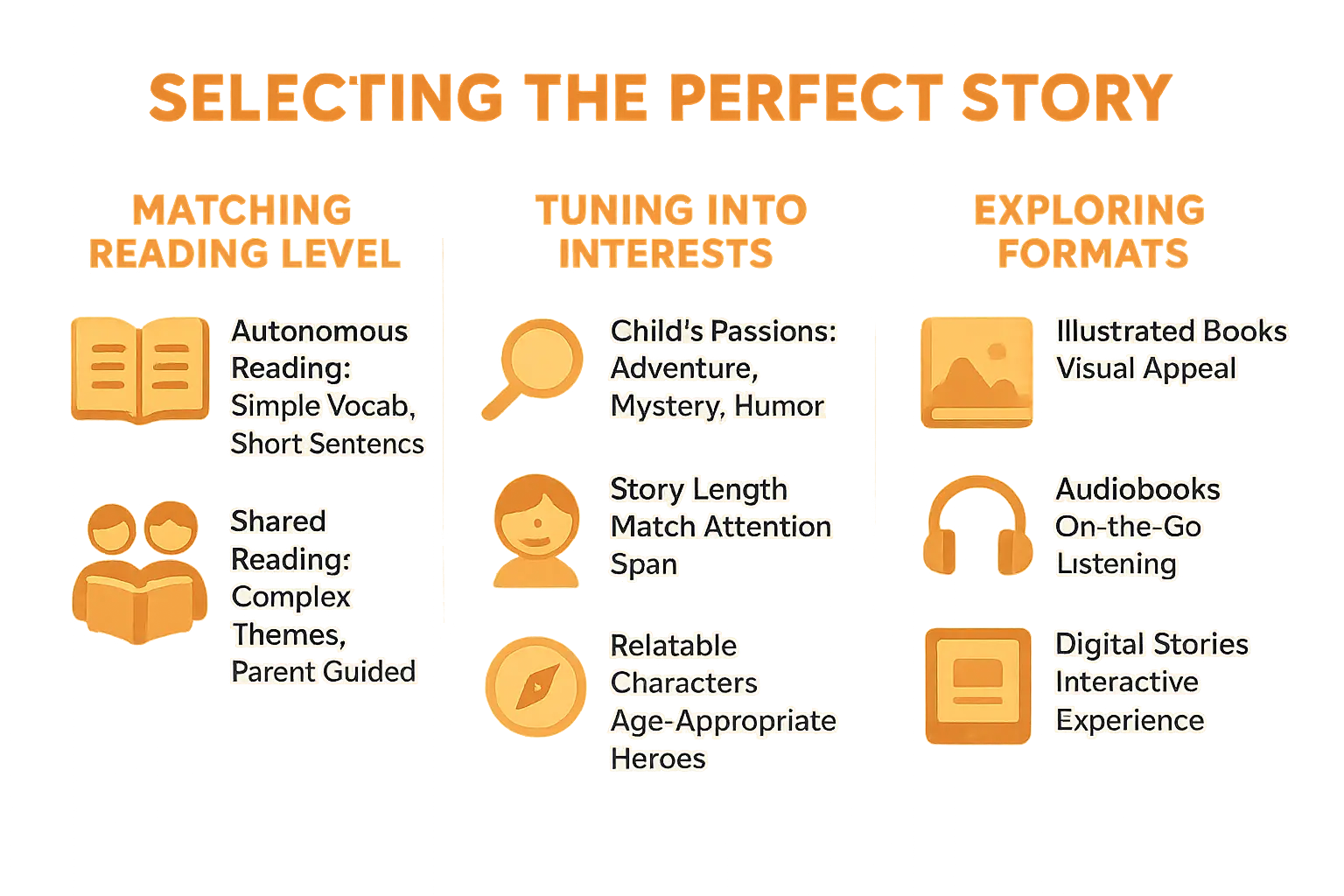 Parent selecting a story with their child