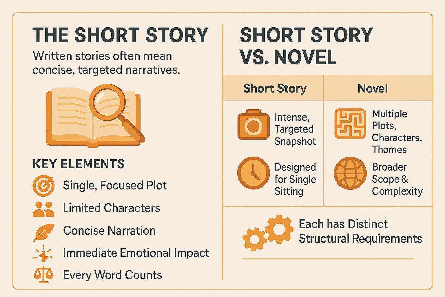 Short story vs novel key differences