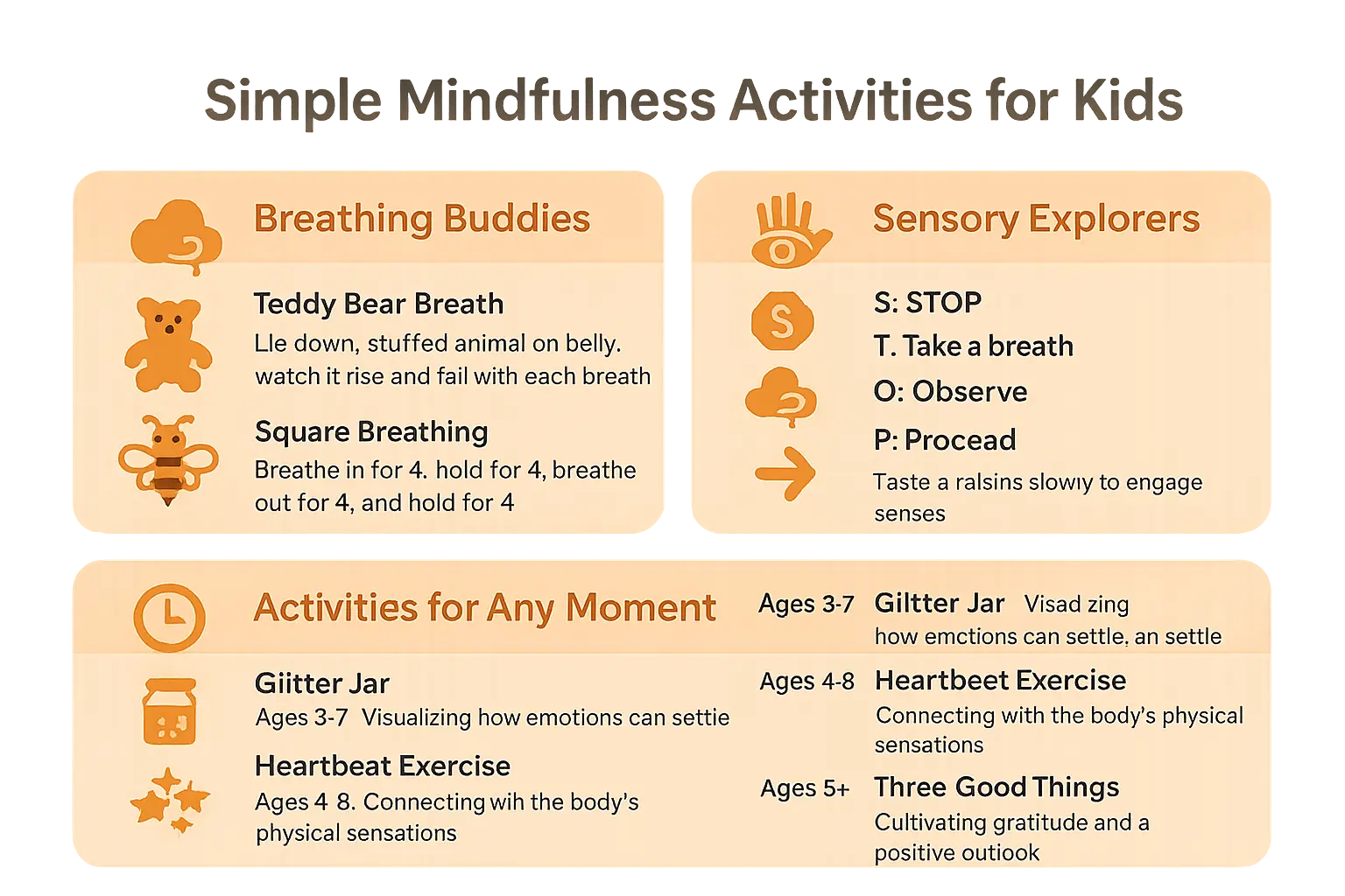Kids practicing mindfulness activities