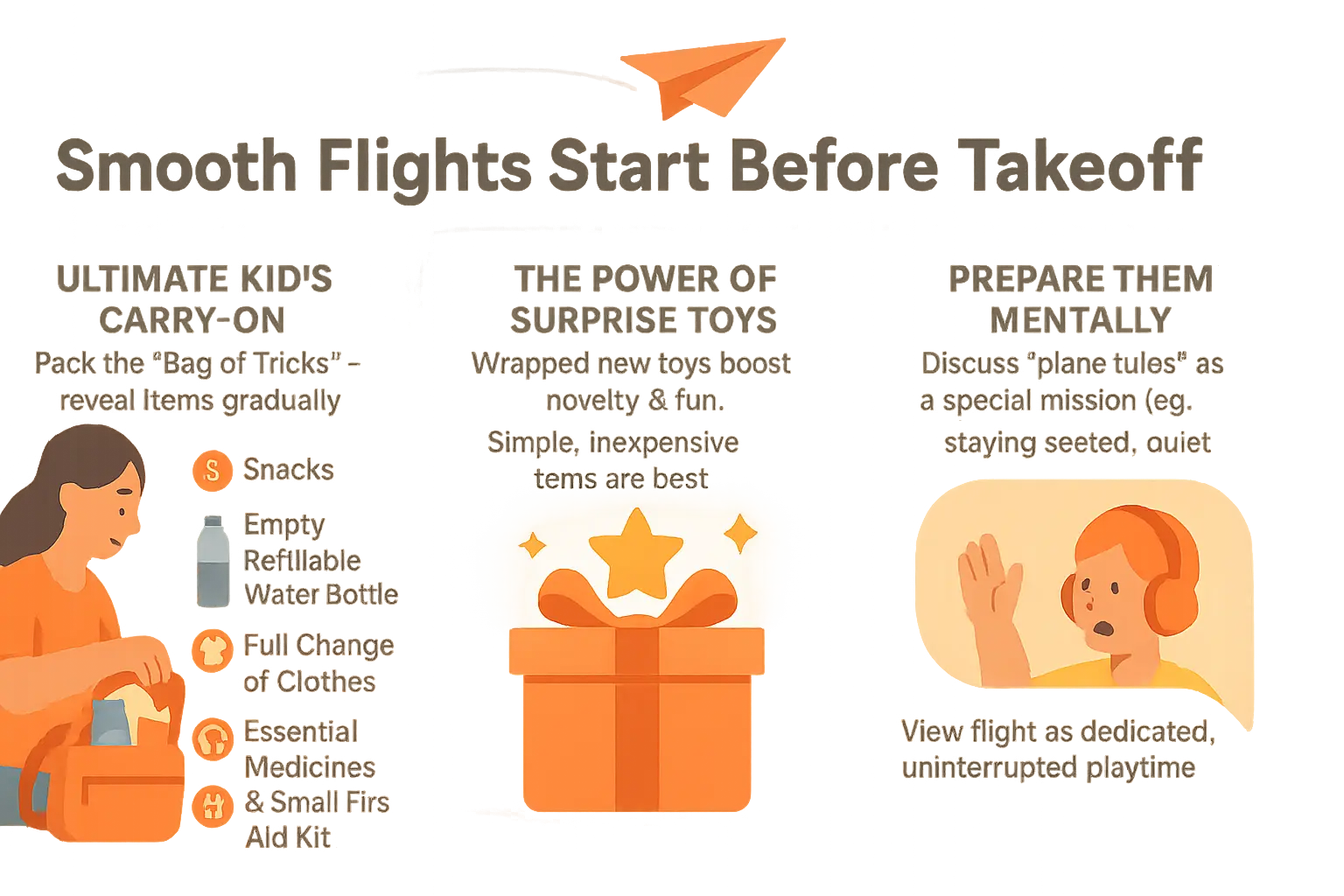 Family packing essentials for air travel