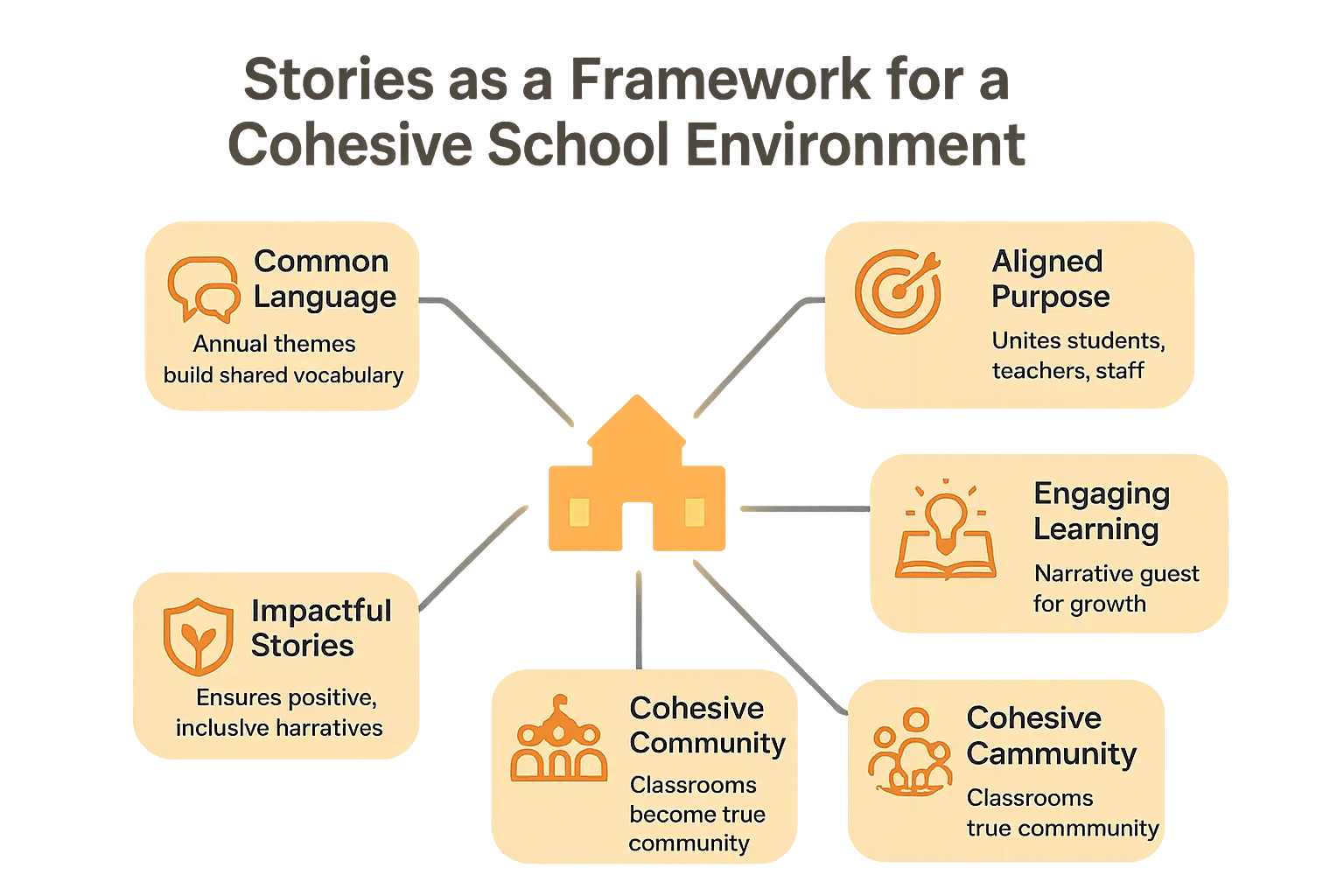 A cohesive school environment built around thematic storytelling