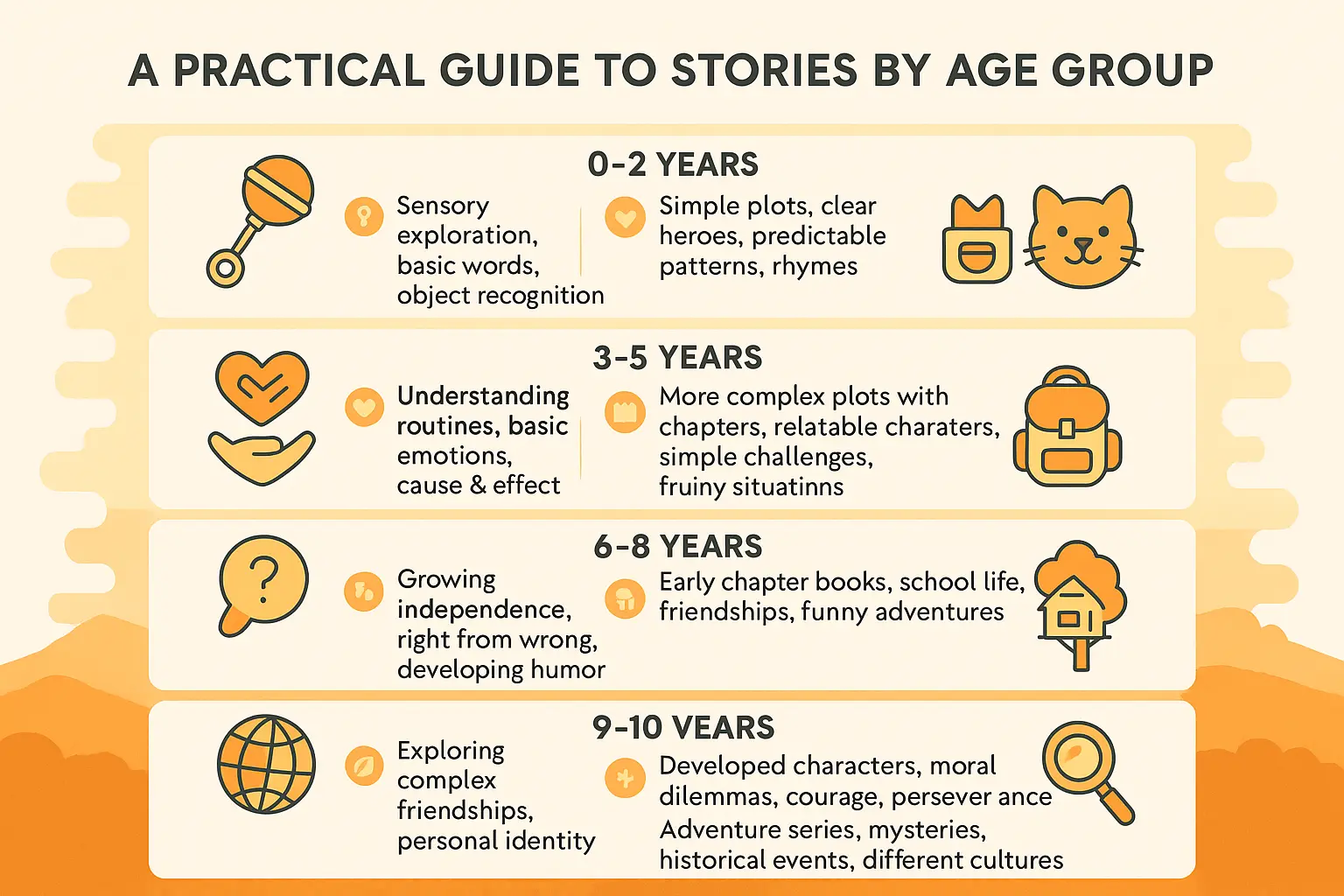 The magic of age appropriate stories for your kids' growth 4 Age-appropriate story guide for children