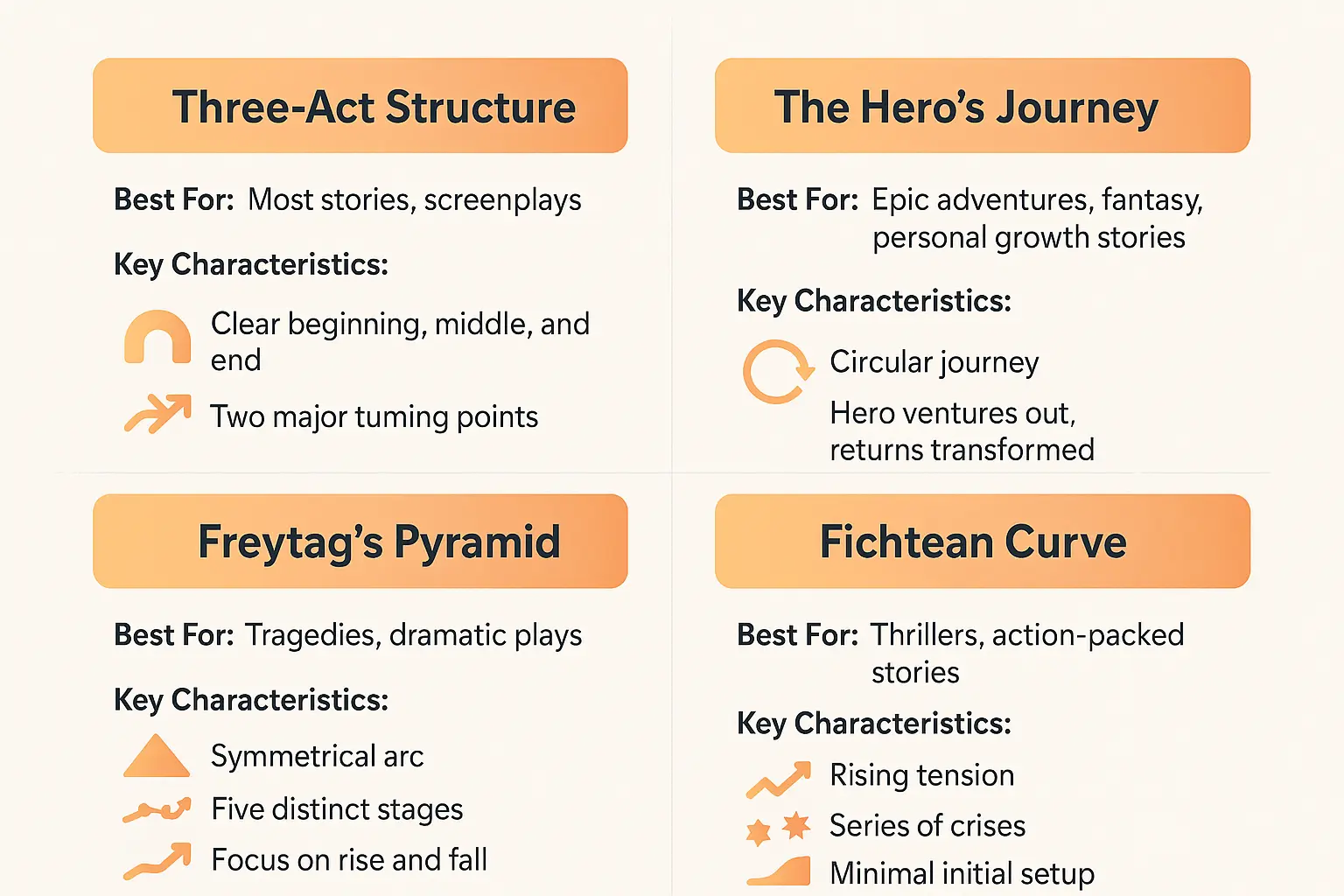 Story structure comparison