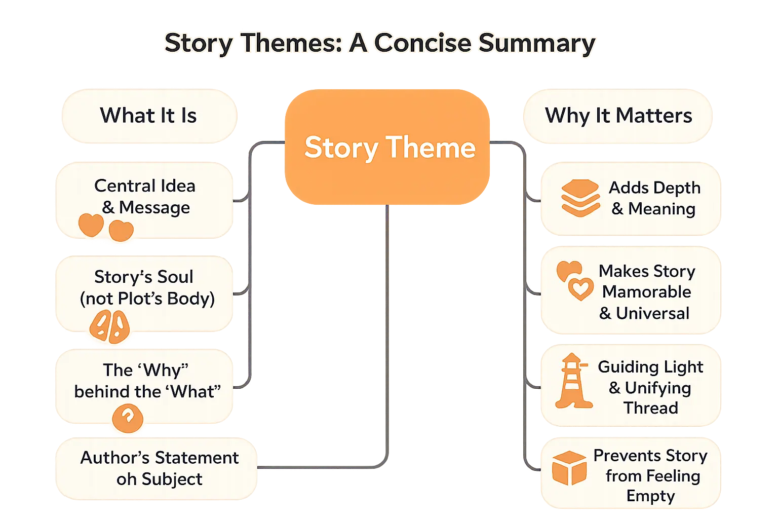 Story themes visual breakdown