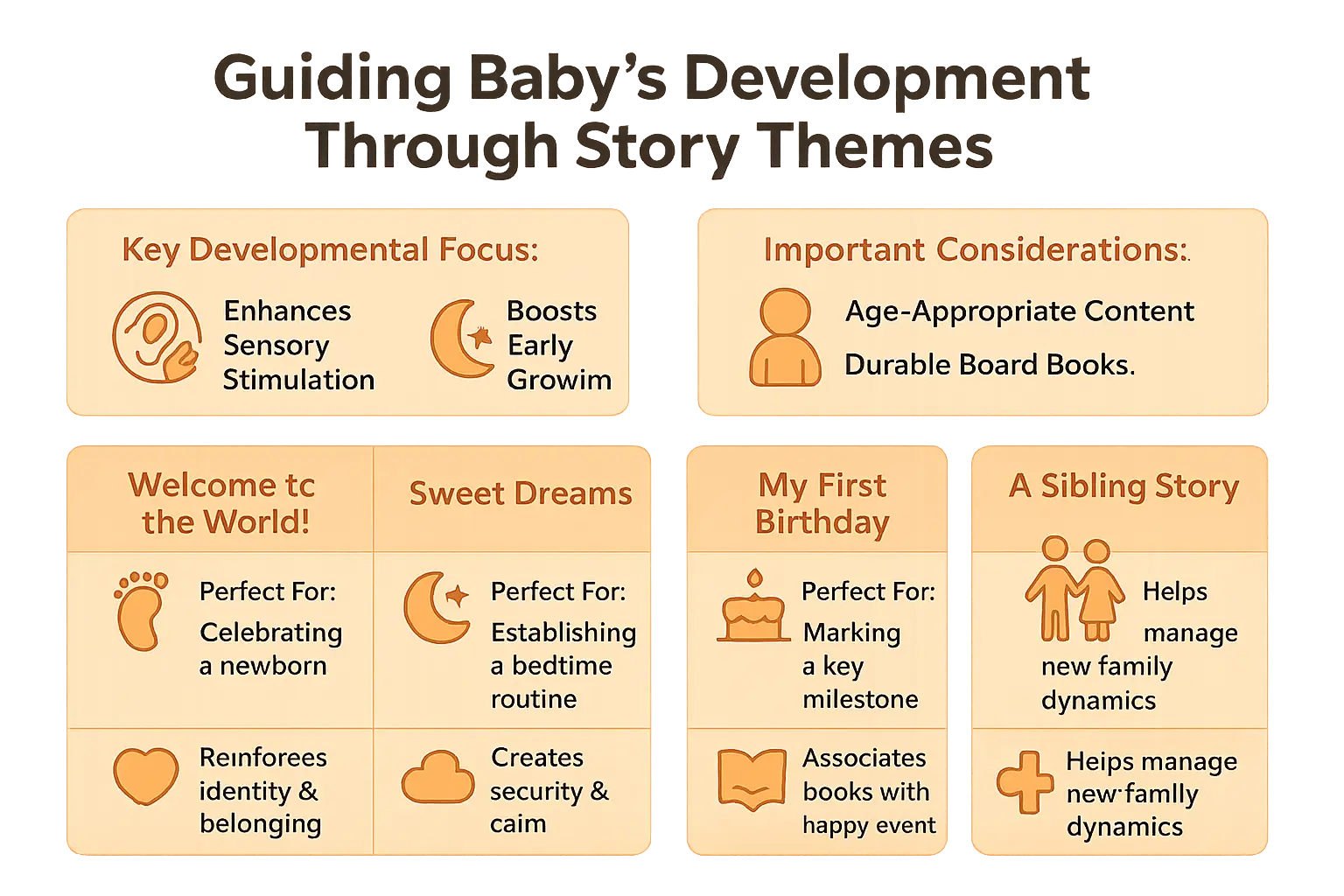 Baby development themes visual guide