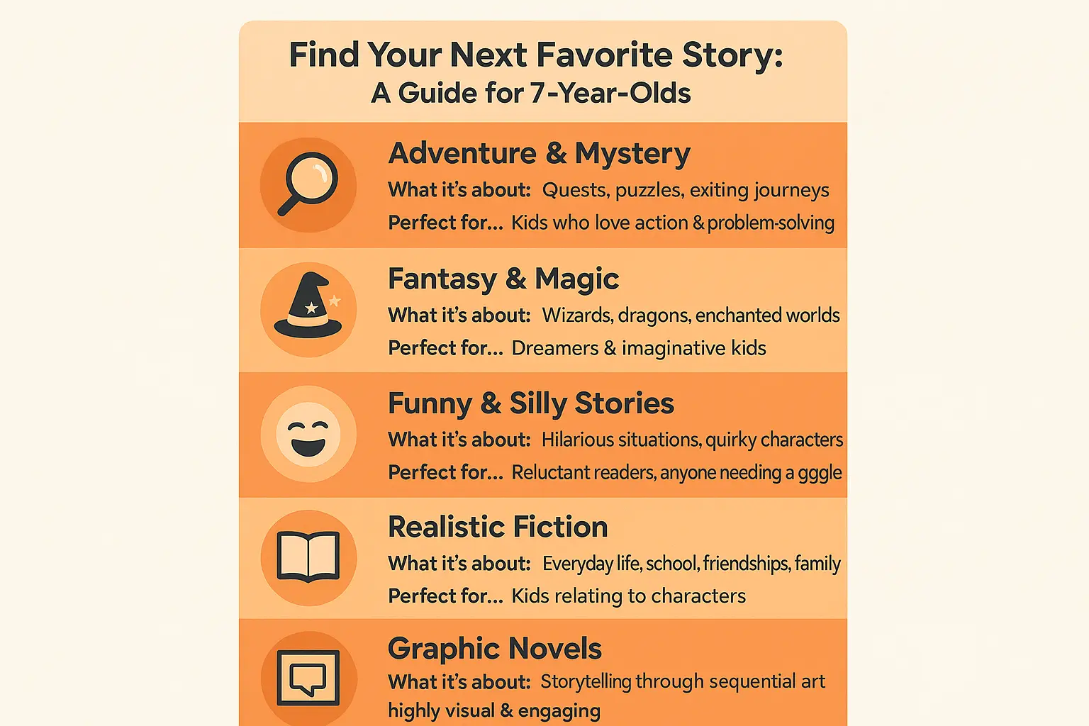story types for 7 year olds
