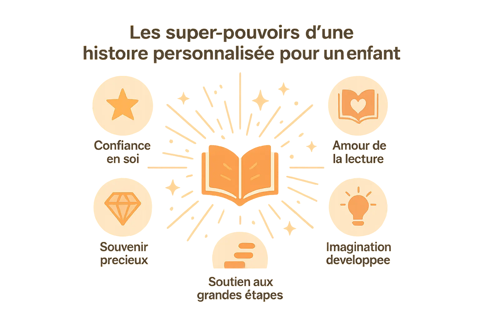 Enfant rieur dans un livre personnalisé