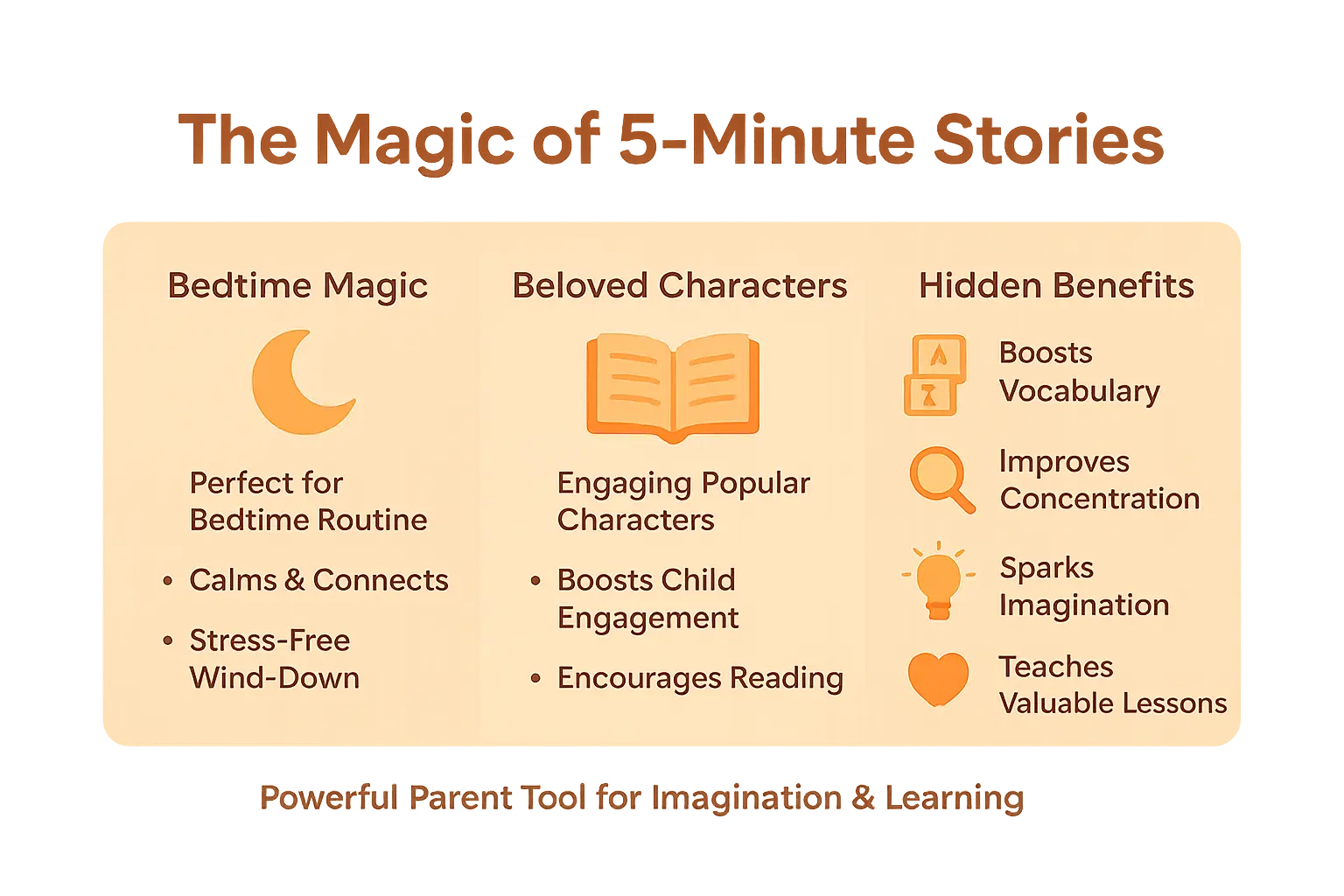 Magical bedtime story illustration