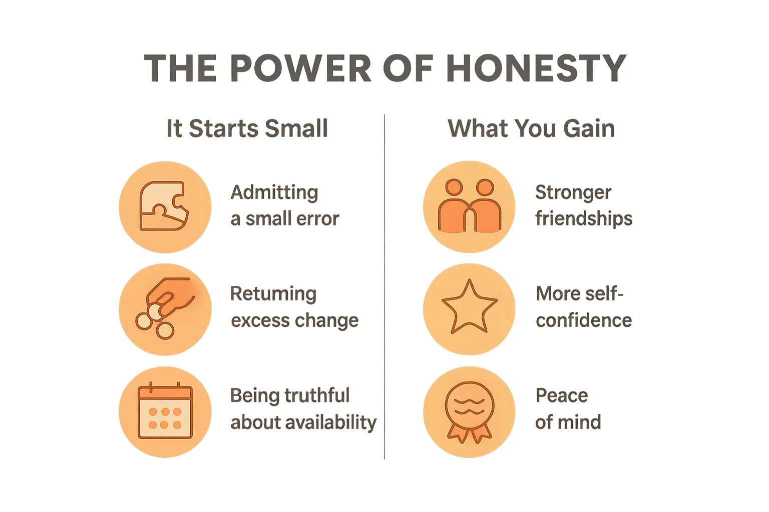 Illustration of honesty values through storytelling