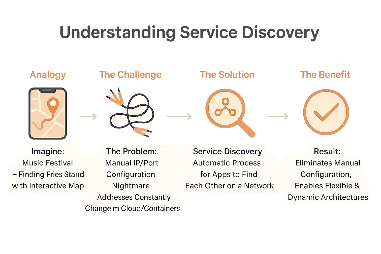 Service discovery made easy: How apps find each other 1 Service discovery visualized