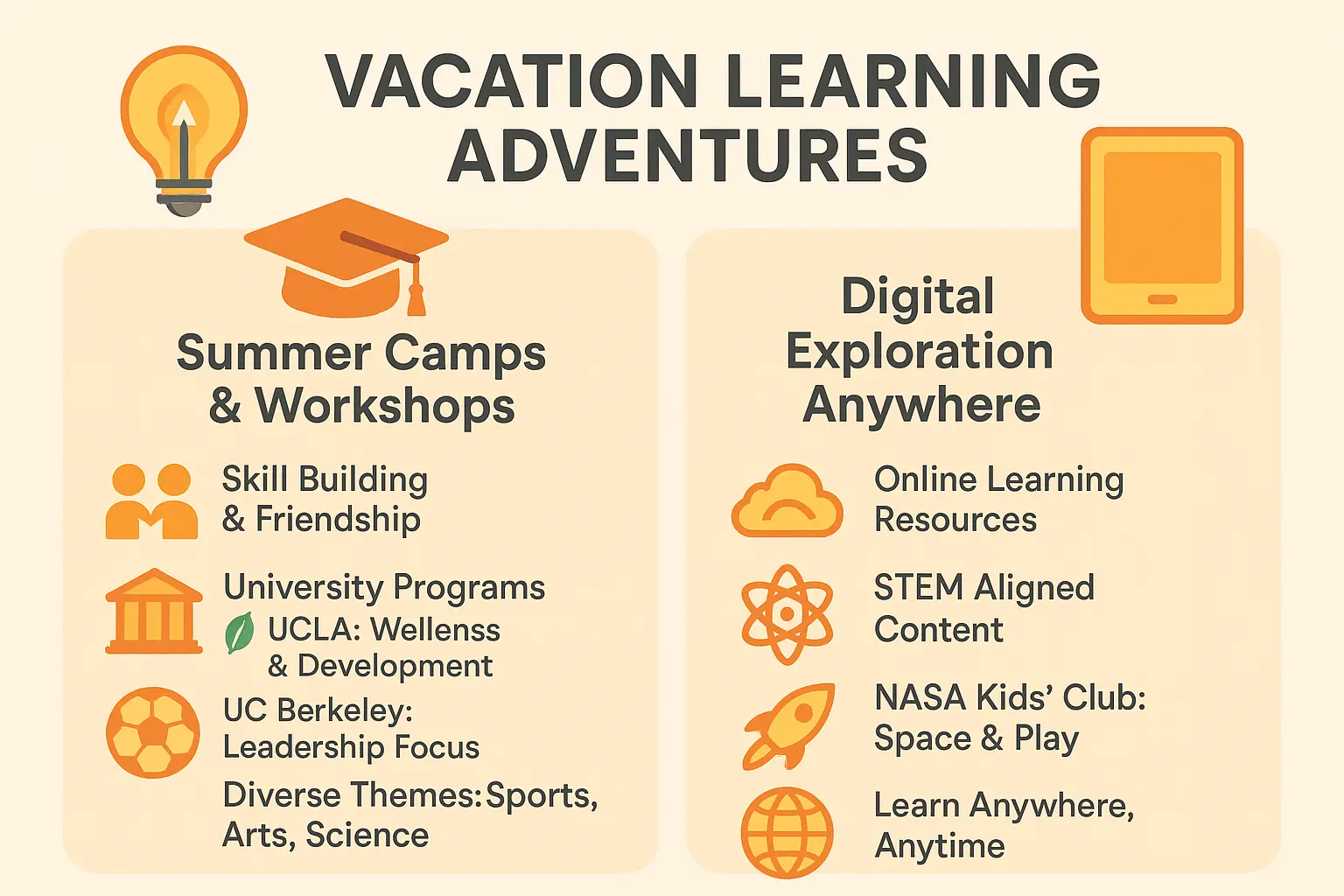 Kids exploring science and nature during vacation