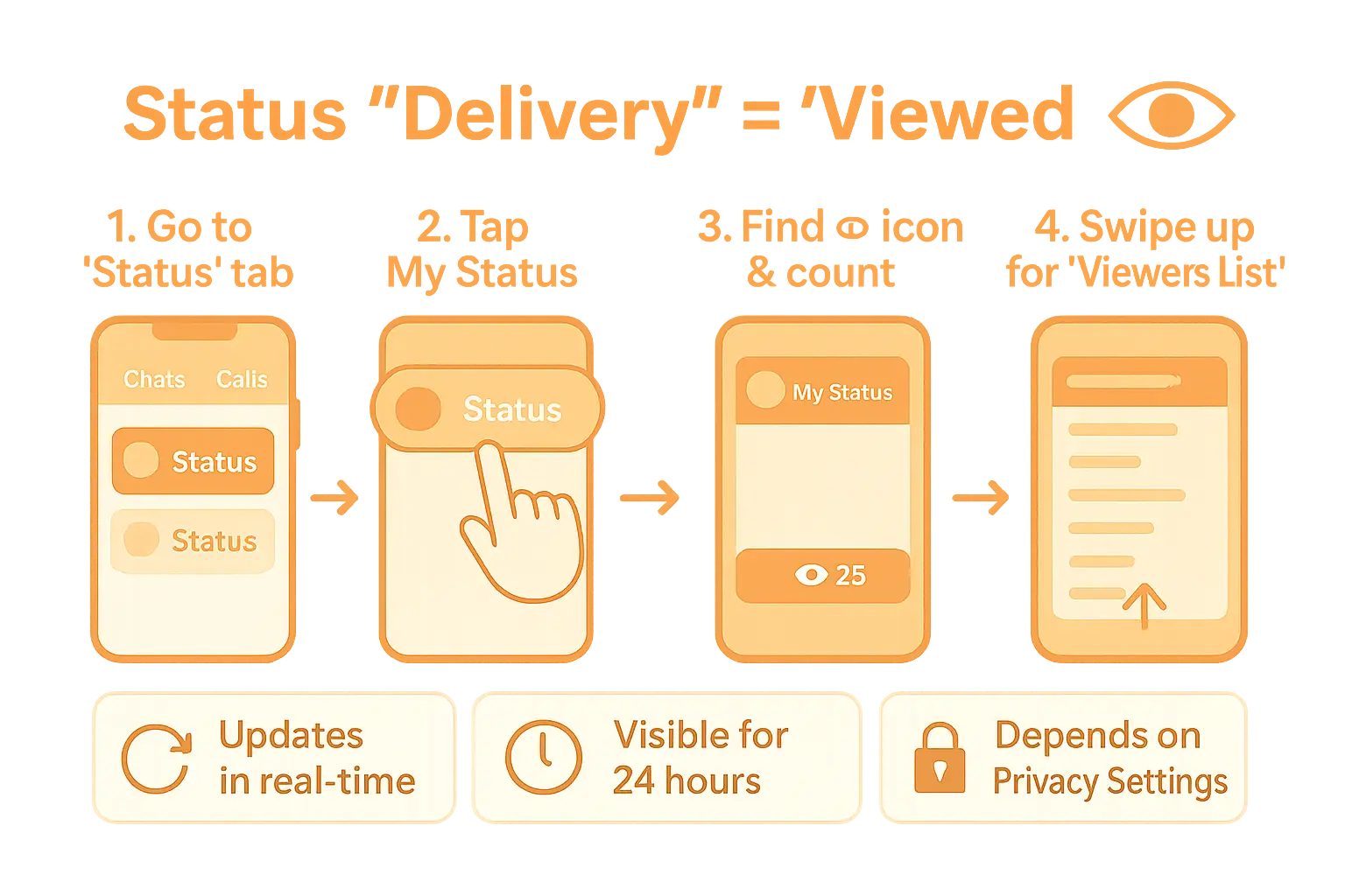 WhatsApp Story viewer list example