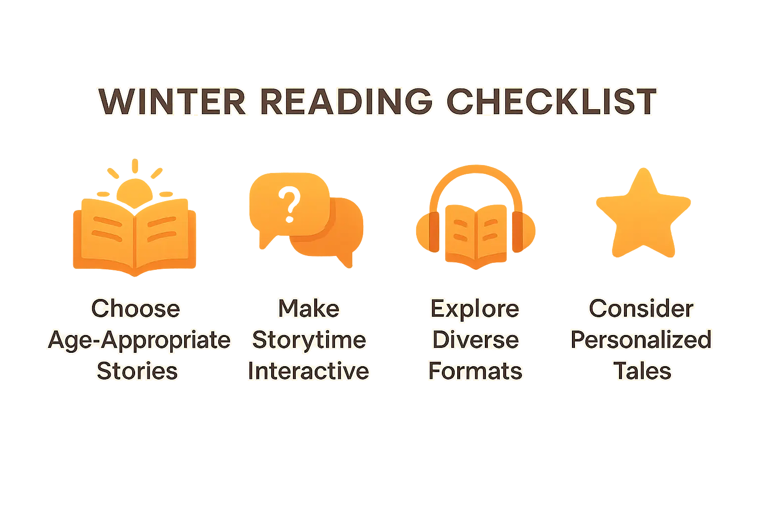 Winter reading checklist for kids