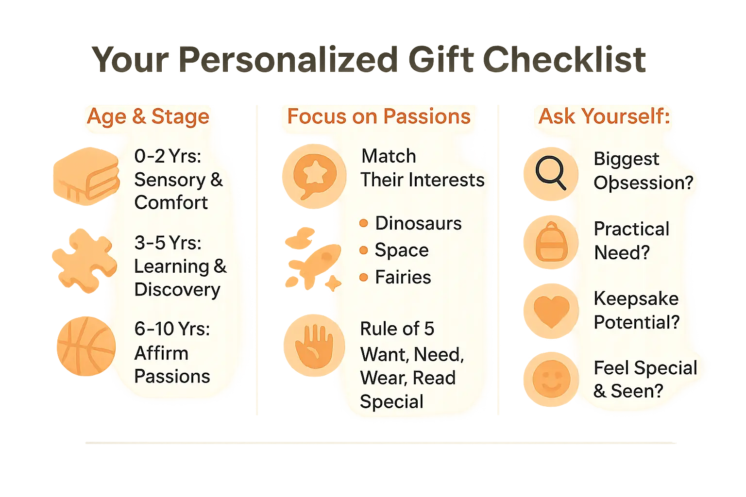 Personalized Gift Checklist Visual Guide