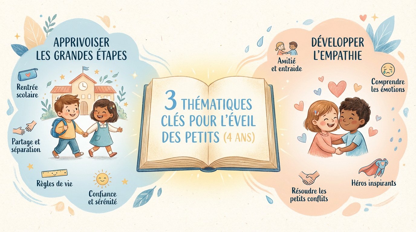 Bedtime stories for 4 year olds : l'aventure personnalisée 2 Illustration des thématiques d'éveil pour les enfants de 4 ans