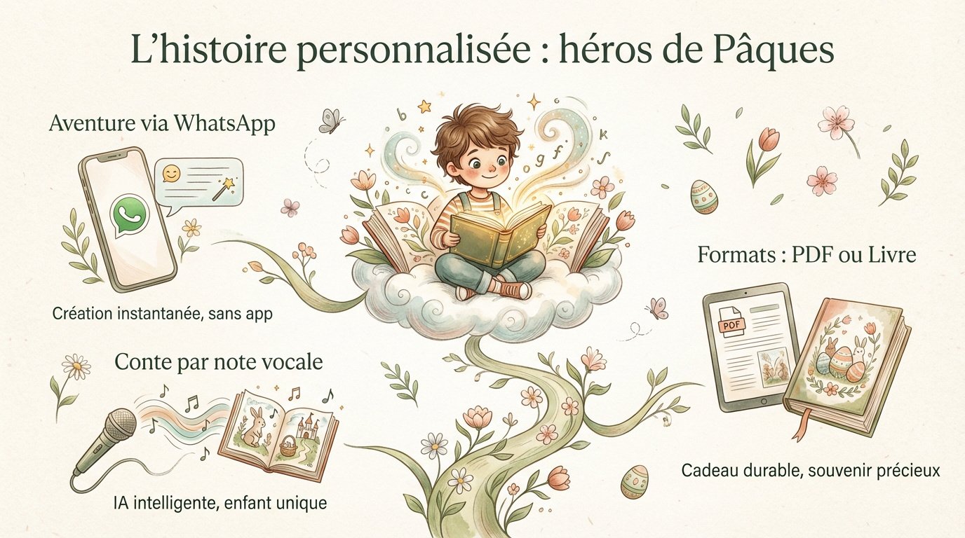 Cadeau de Pâques original : un livre d'histoire personnalisé pour enfant